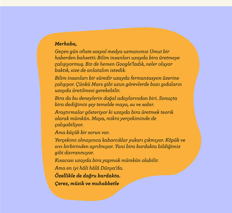 Uzayda bira içilebilir mi?