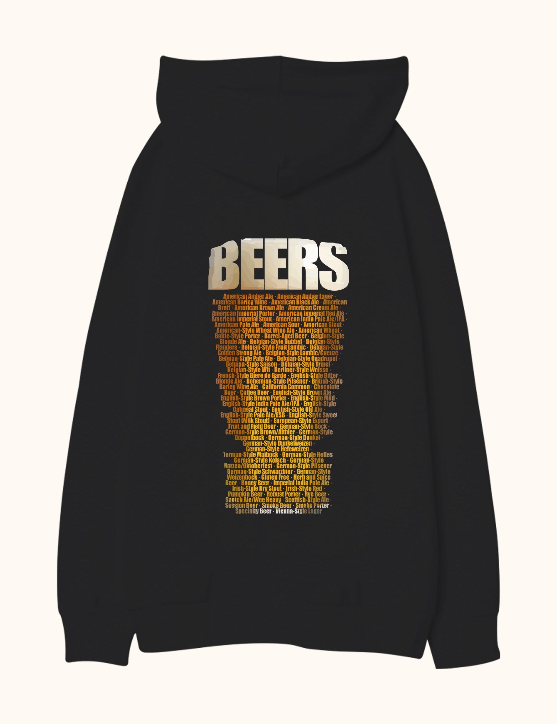 Beers, Oversize Unisex Kapüşonlu Sweatshirt