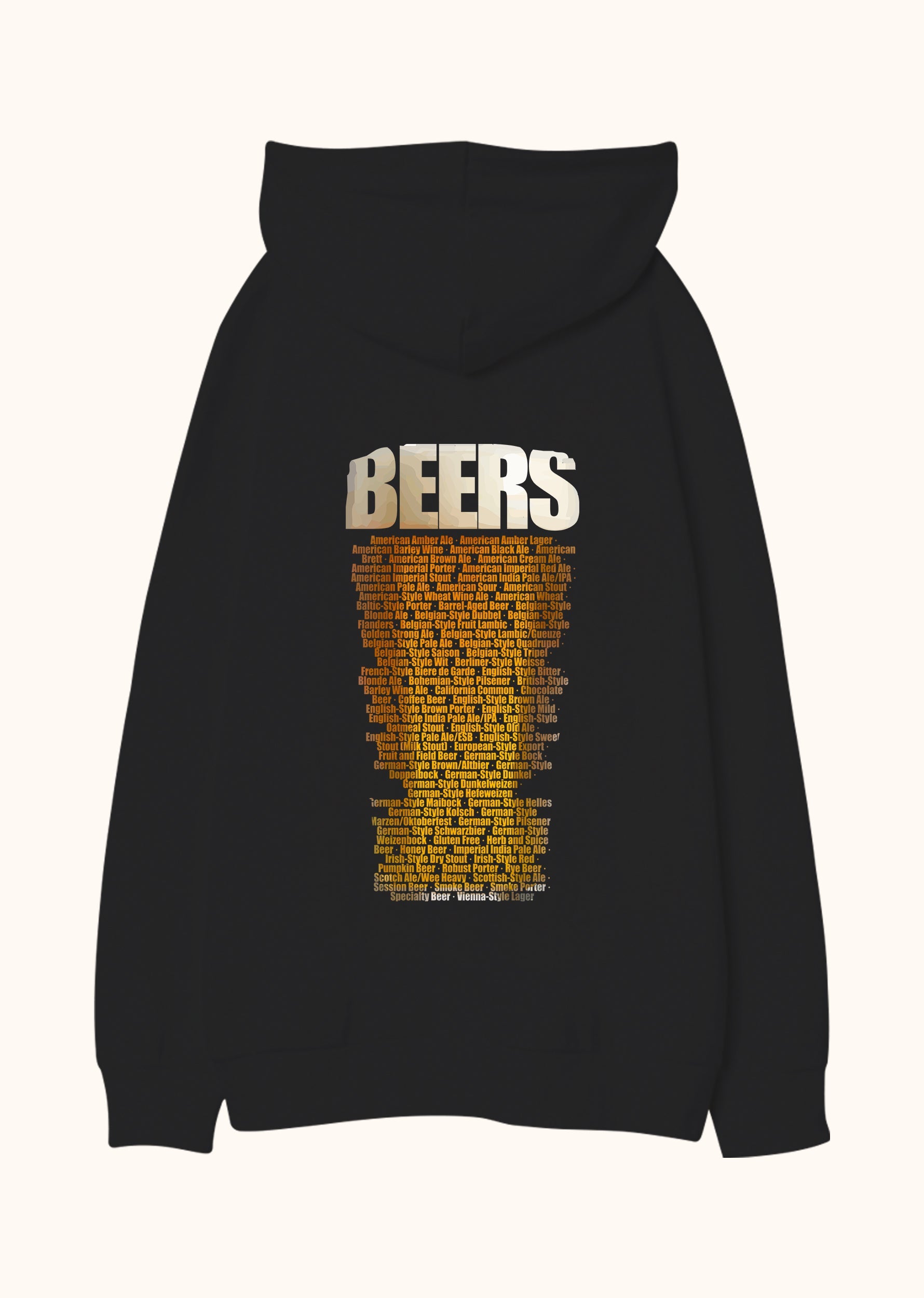Beers, Oversize Unisex Kapüşonlu Sweatshirt
