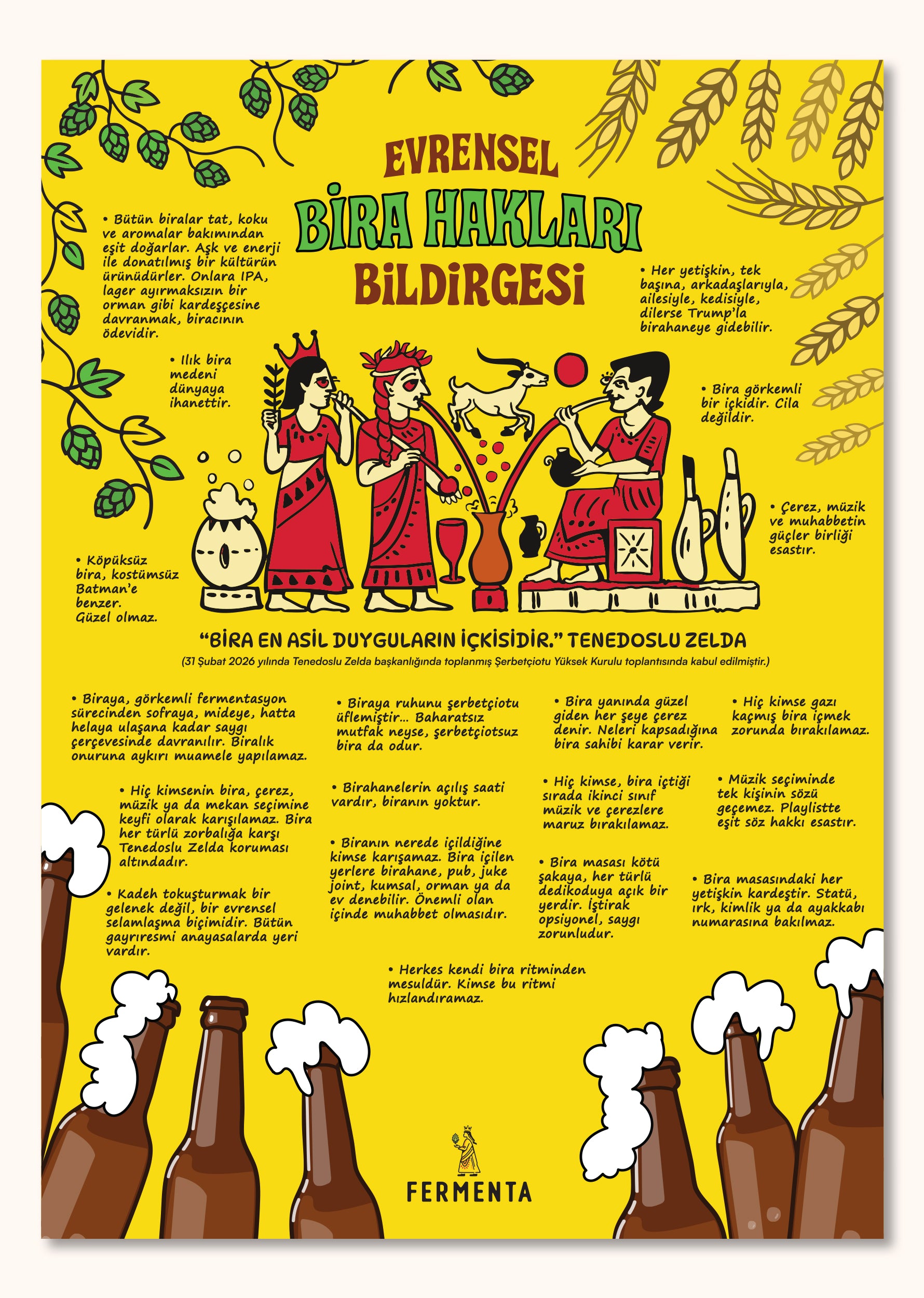 Evrensel Bira Hakları Bildirgesi, Poster