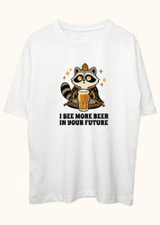 I see more beer in your future, Oversize Tişört