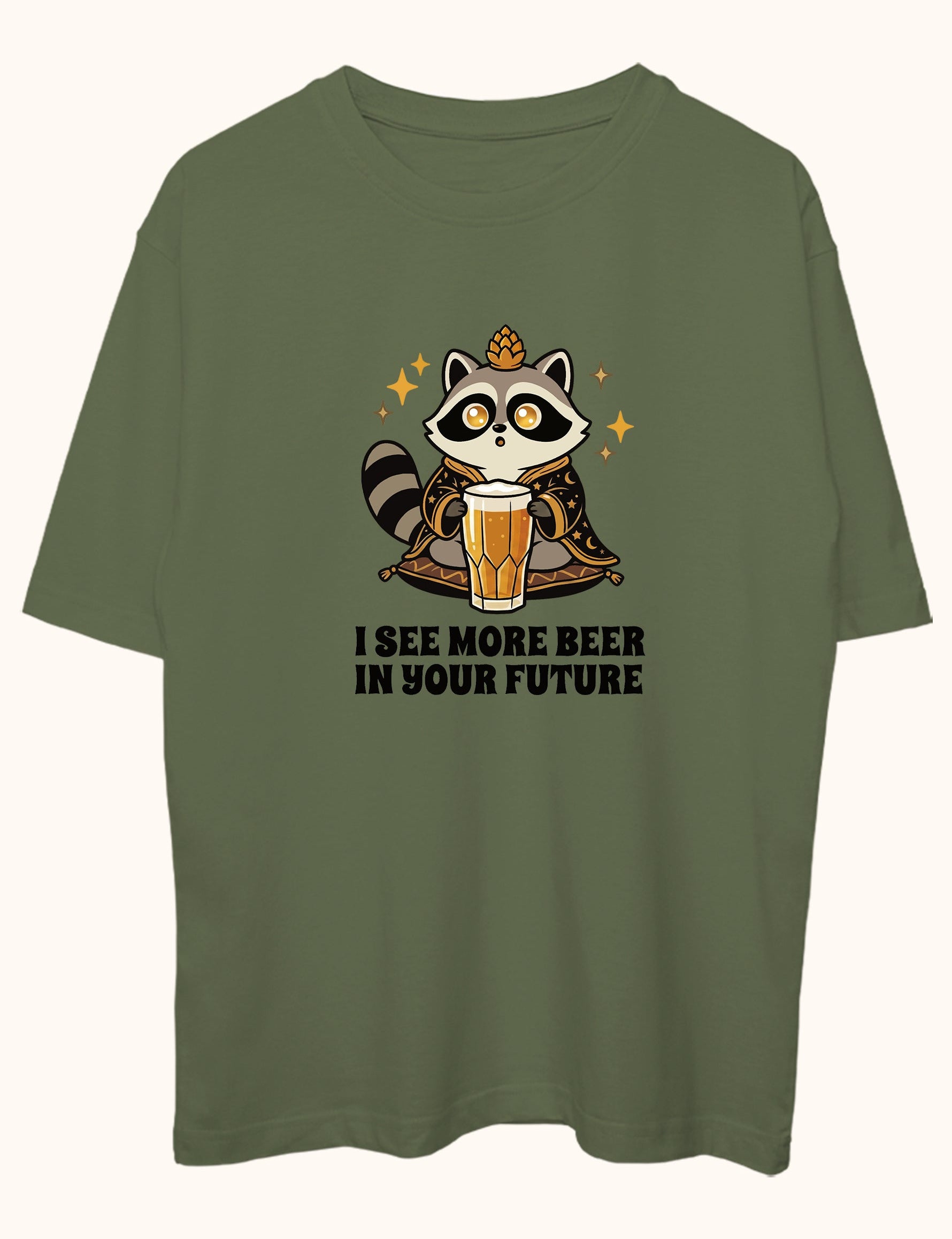 I see more beer in your future, Oversize Tişört