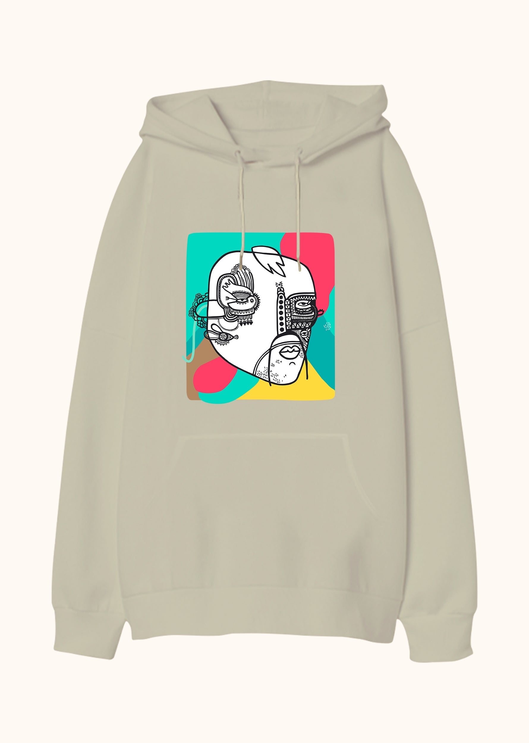 Journey, Oversize Unisex Kapüşonlu Sweatshirt