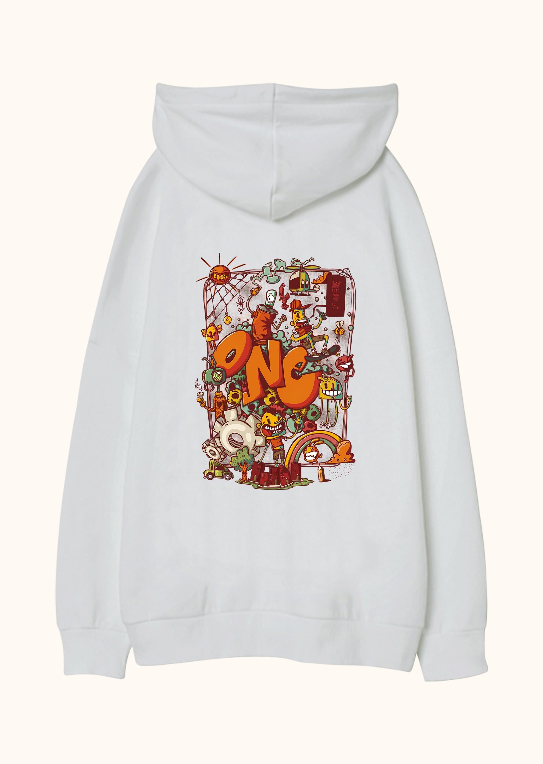 Number One Mess, Oversize Unisex Kapüşonlu Sweatshirt