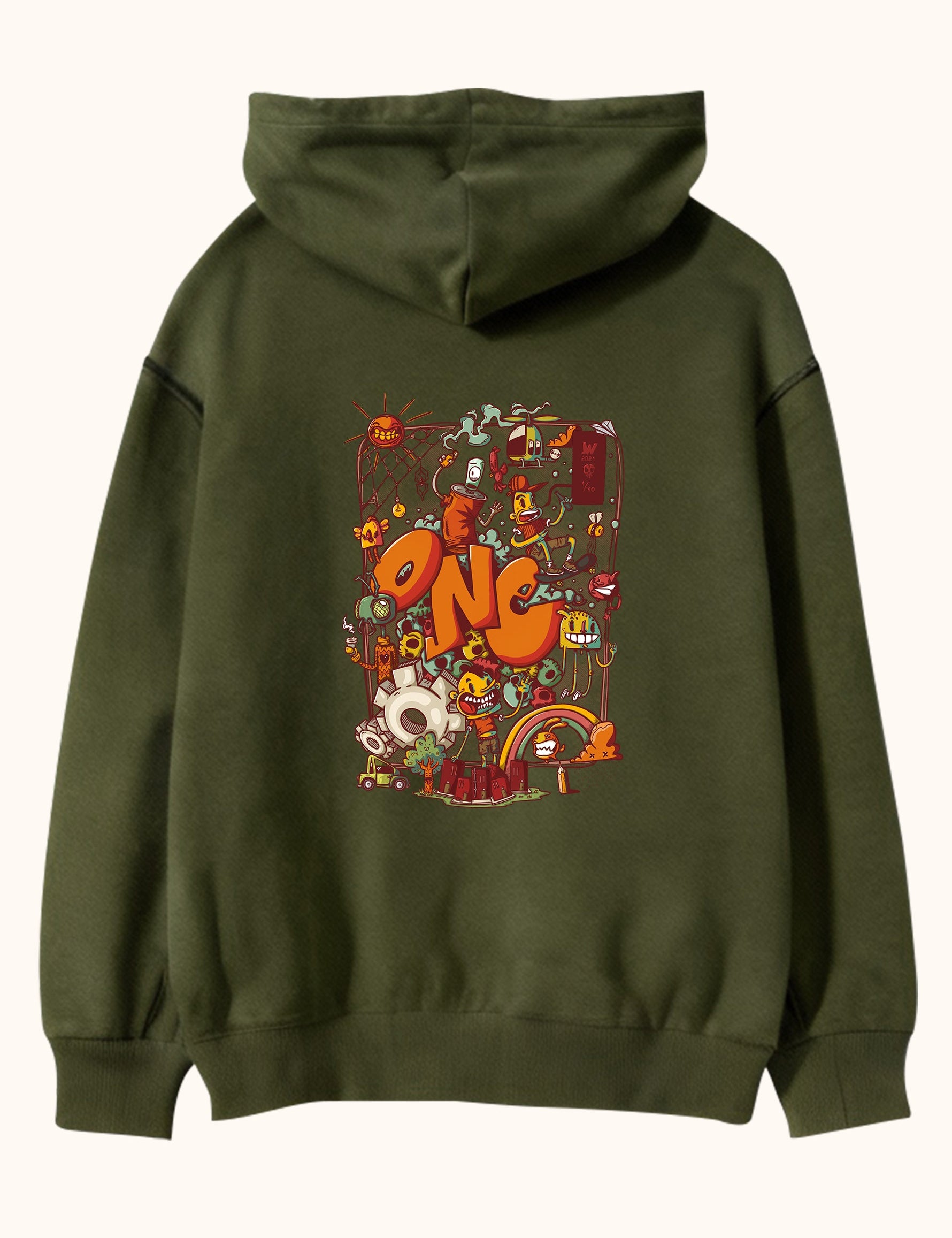 Number One Mess, Oversize Unisex Kapüşonlu Sweatshirt