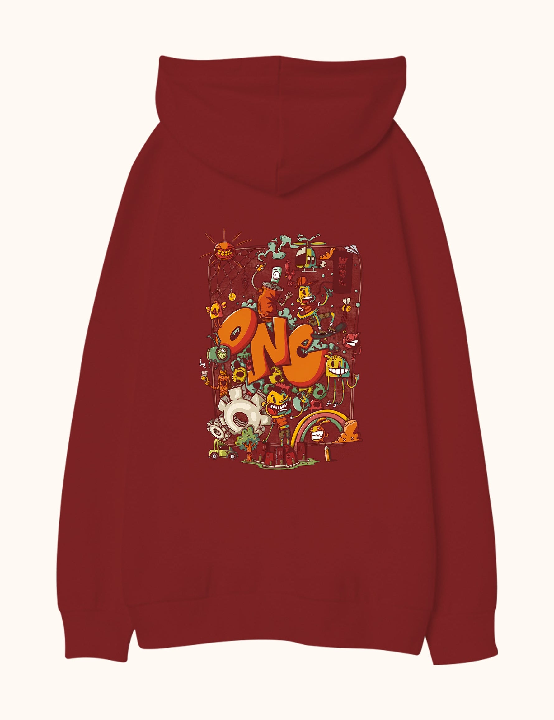 Number One Mess, Oversize Unisex Kapüşonlu Sweatshirt