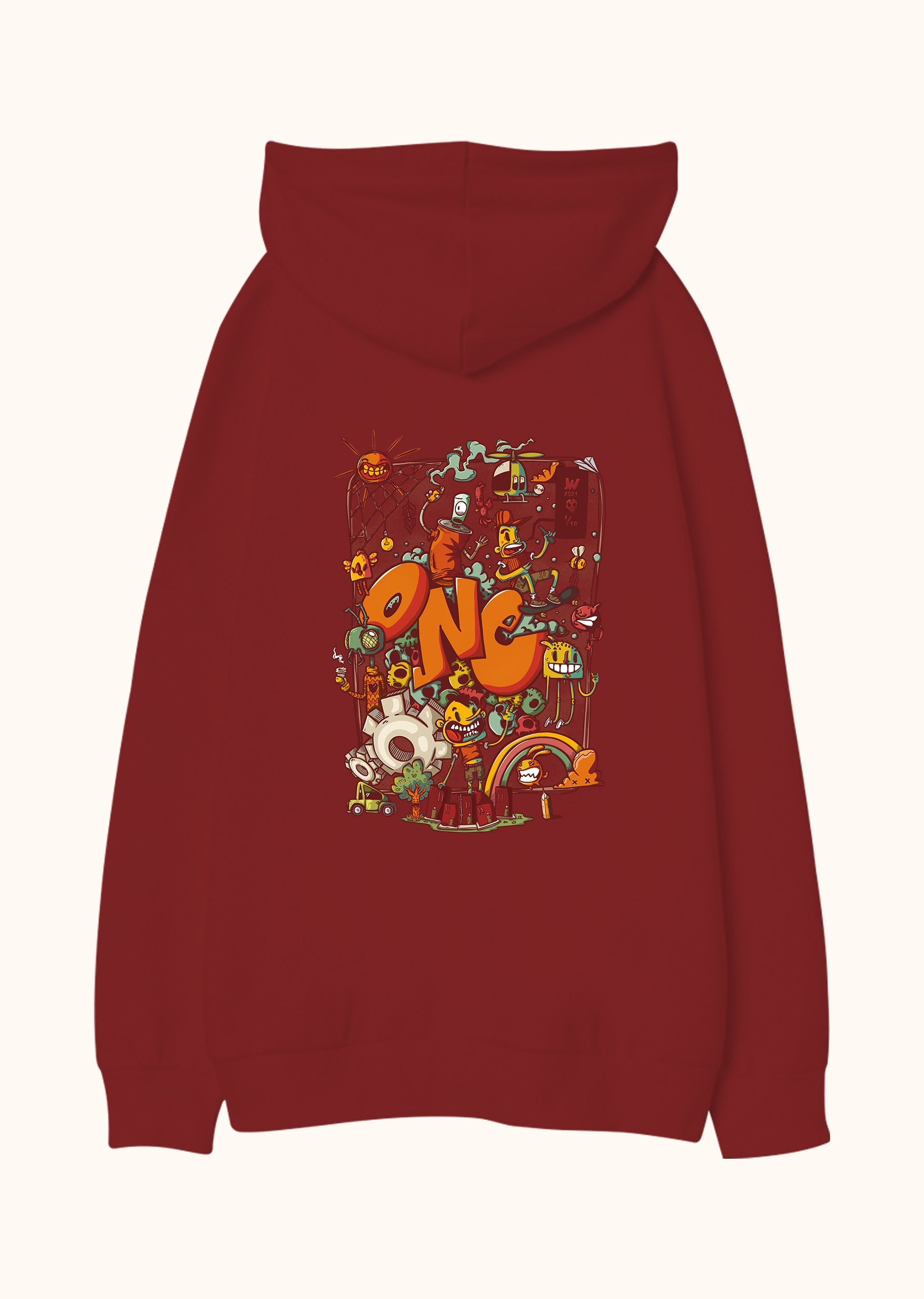 Number One Mess, Oversize Unisex Kapüşonlu Sweatshirt