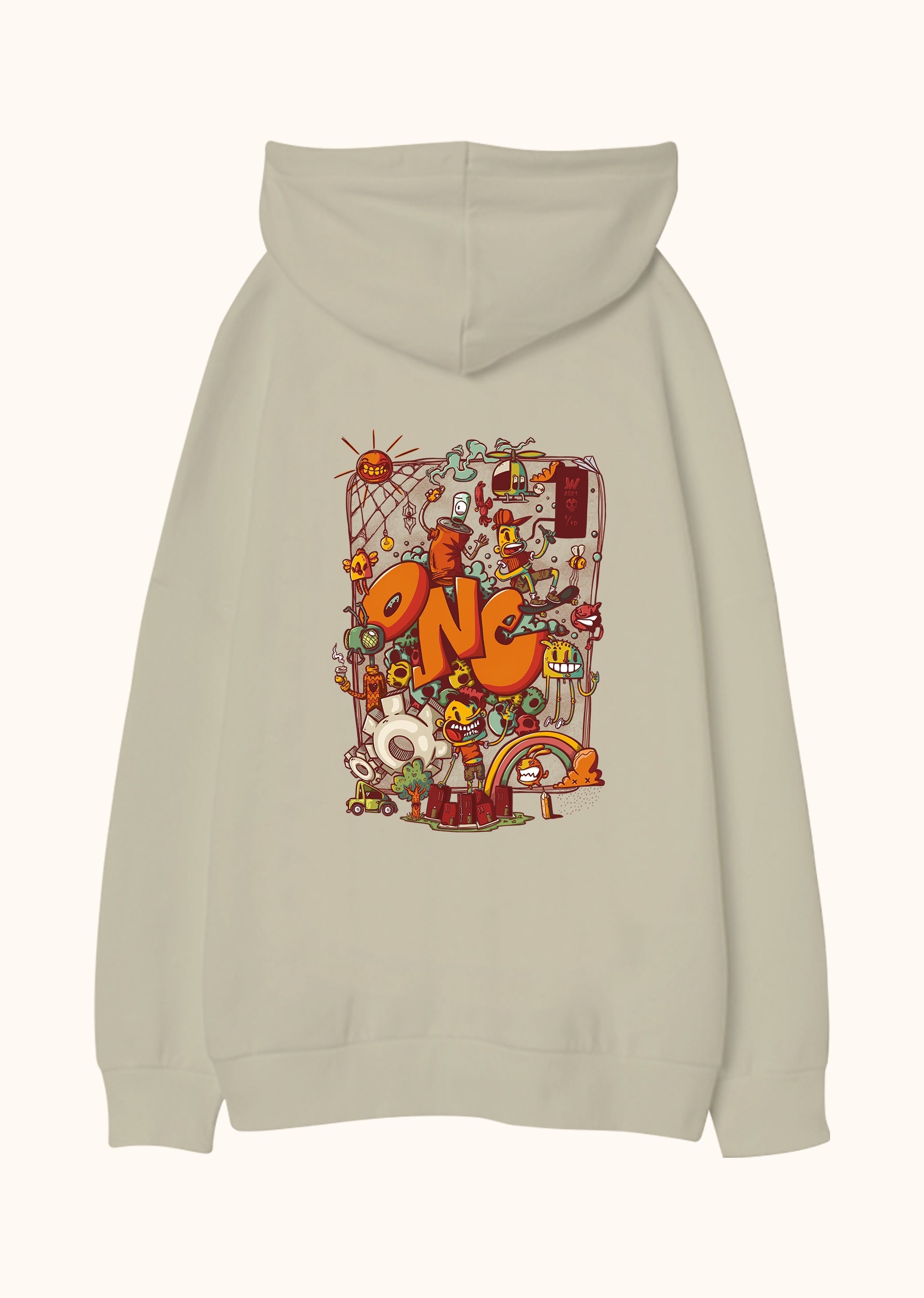 Number One Mess, Oversize Unisex Kapüşonlu Sweatshirt