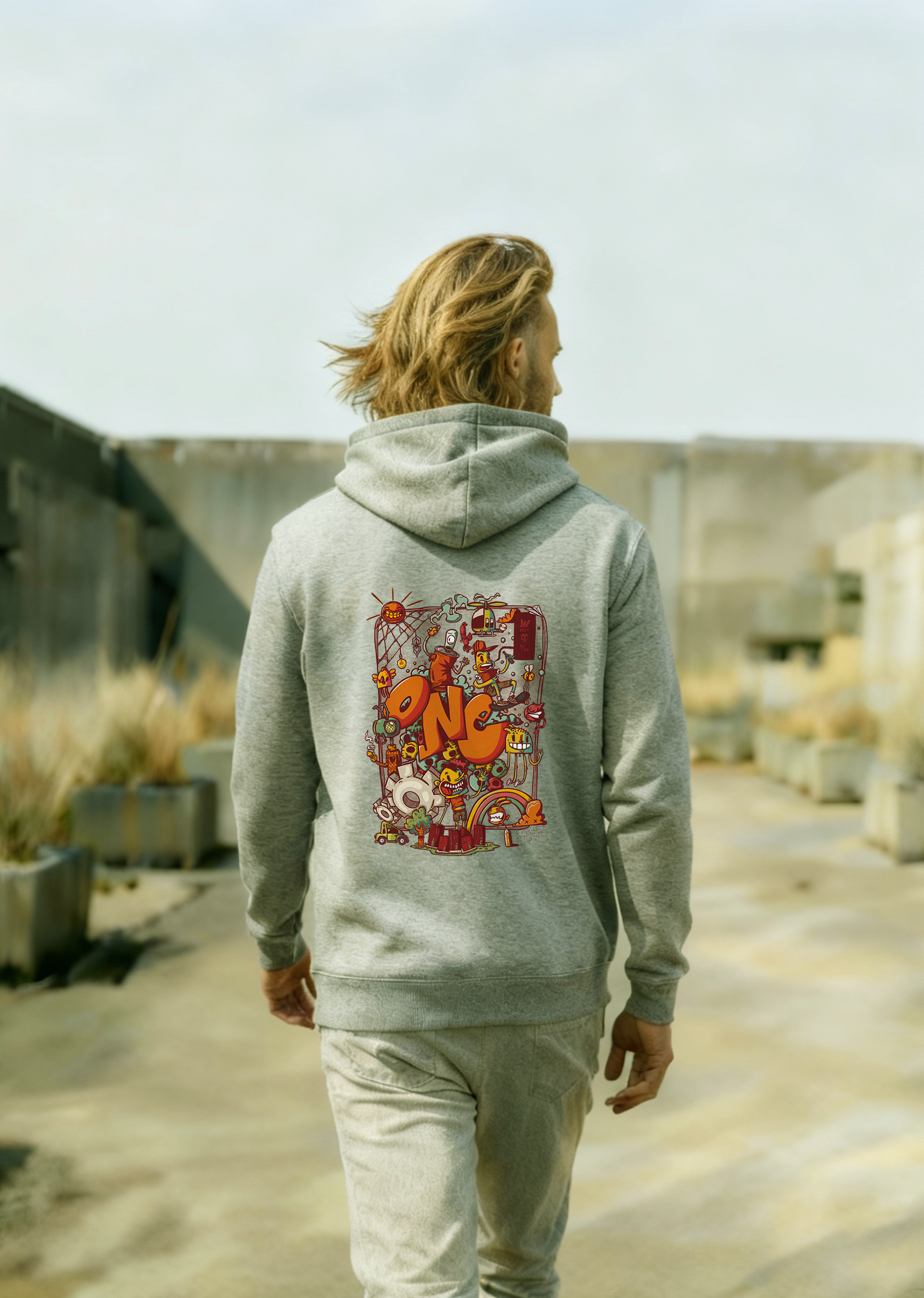 Number One Mess, Oversize Unisex Kapüşonlu Sweatshirt