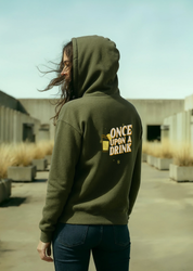 Once Upon a Drink, Oversize Unisex Kapüşonlu Sweatshirt