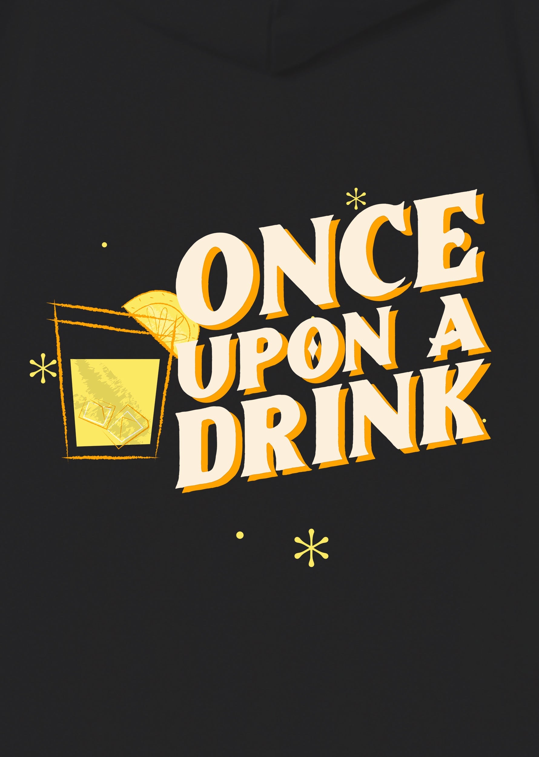Once Upon a Drink, Oversize Unisex Kapüşonlu Sweatshirt