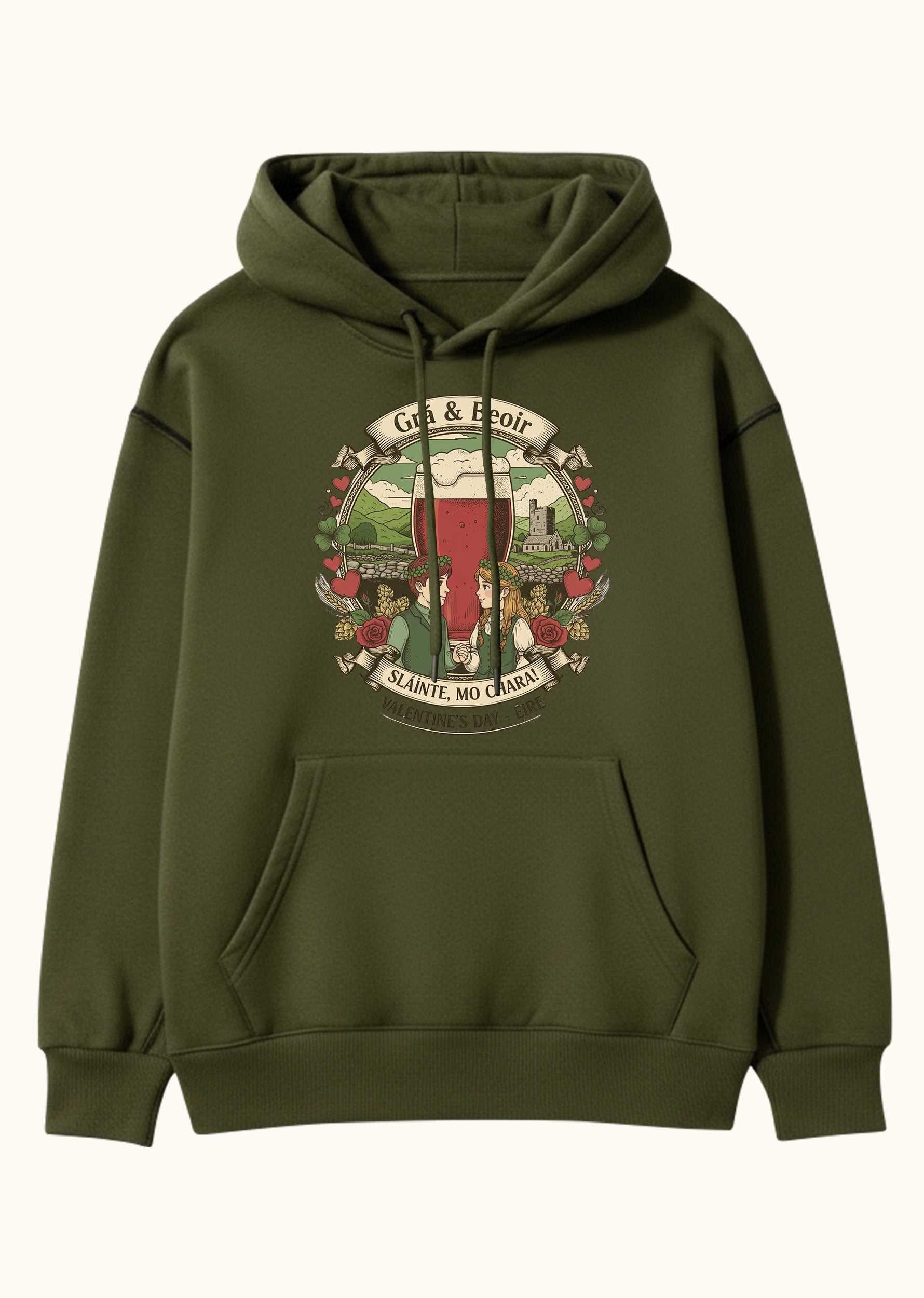 Pint My Valentine, Oversize Unisex Kapüşonlu Sweatshirt