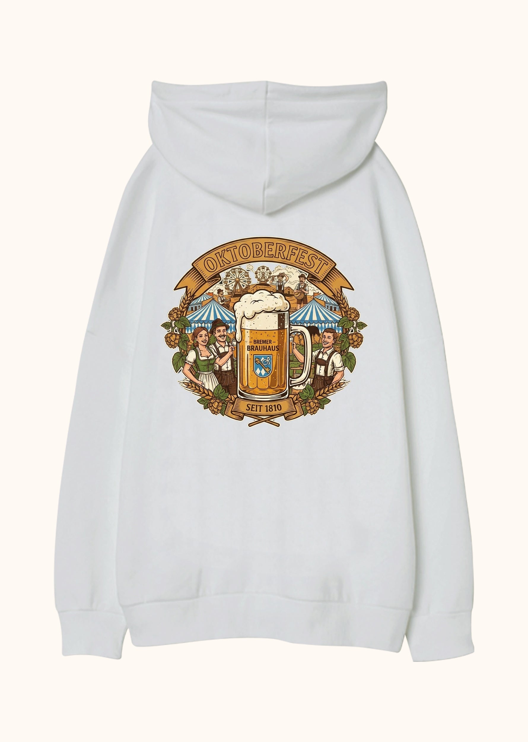 Prost, Oversize Unisex Kapüşonlu Sweatshirt
