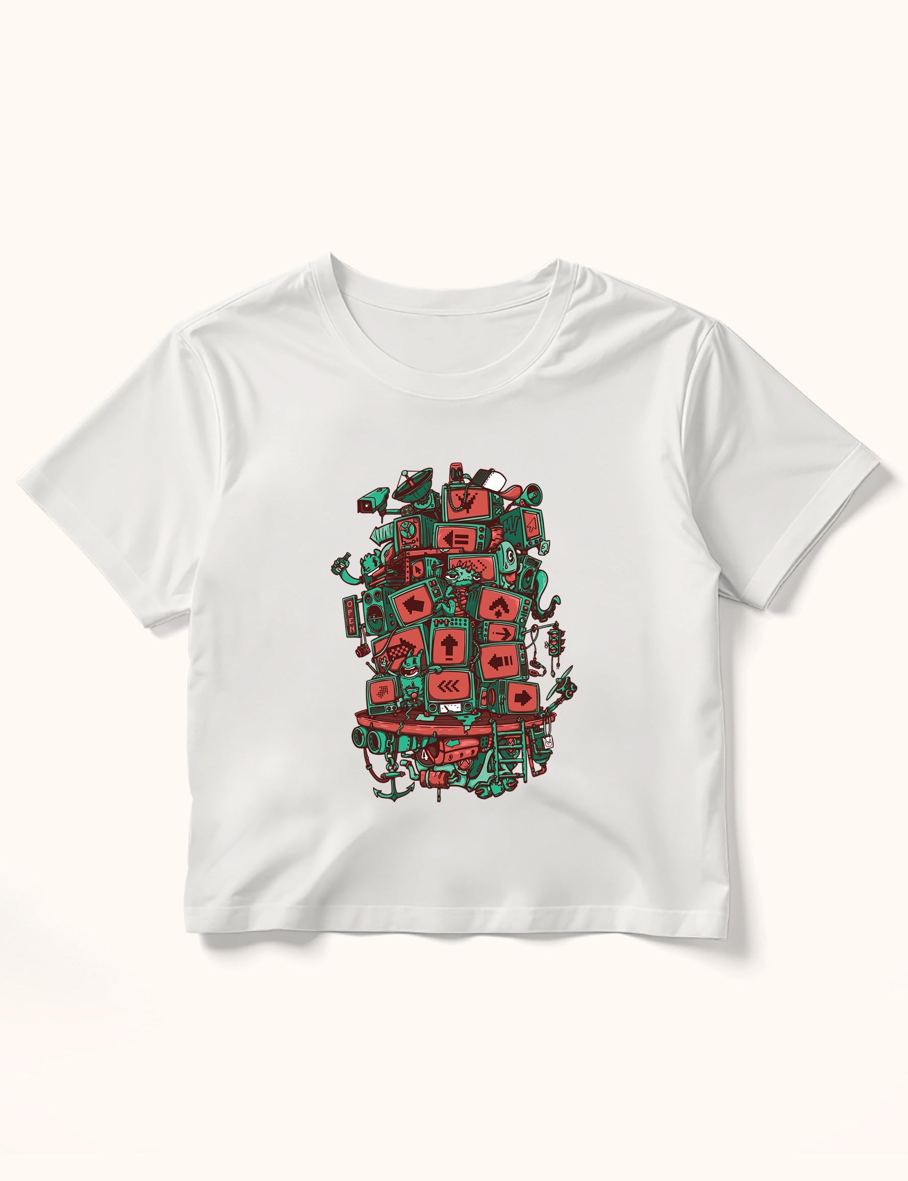 Screen Tower, Crop Tişört