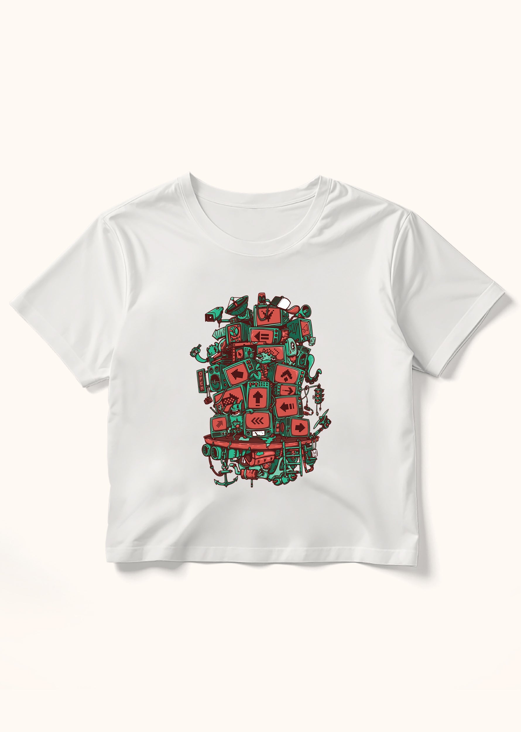 Screen Tower, Crop Tişört