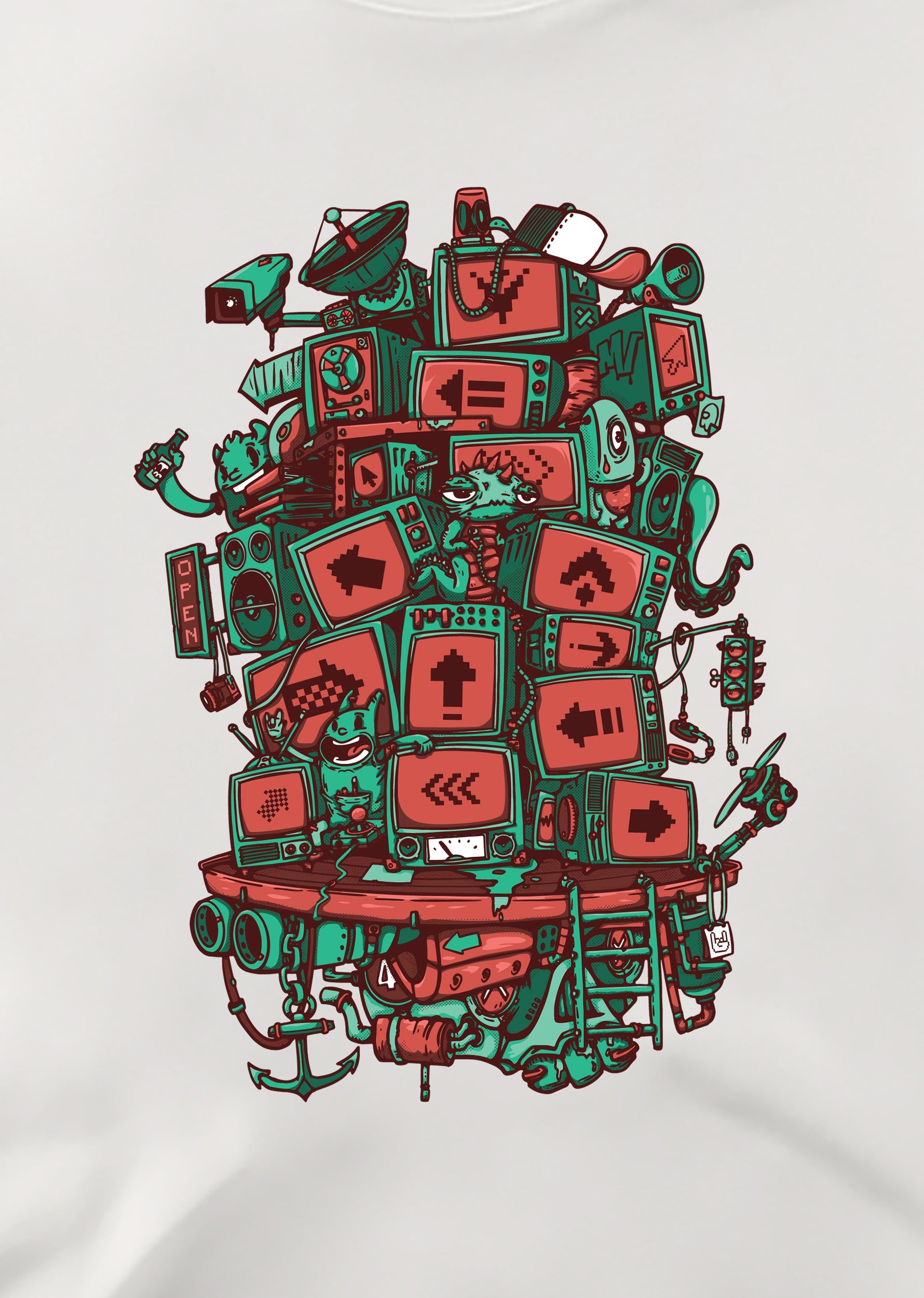 Screen Tower, Crop Tişört