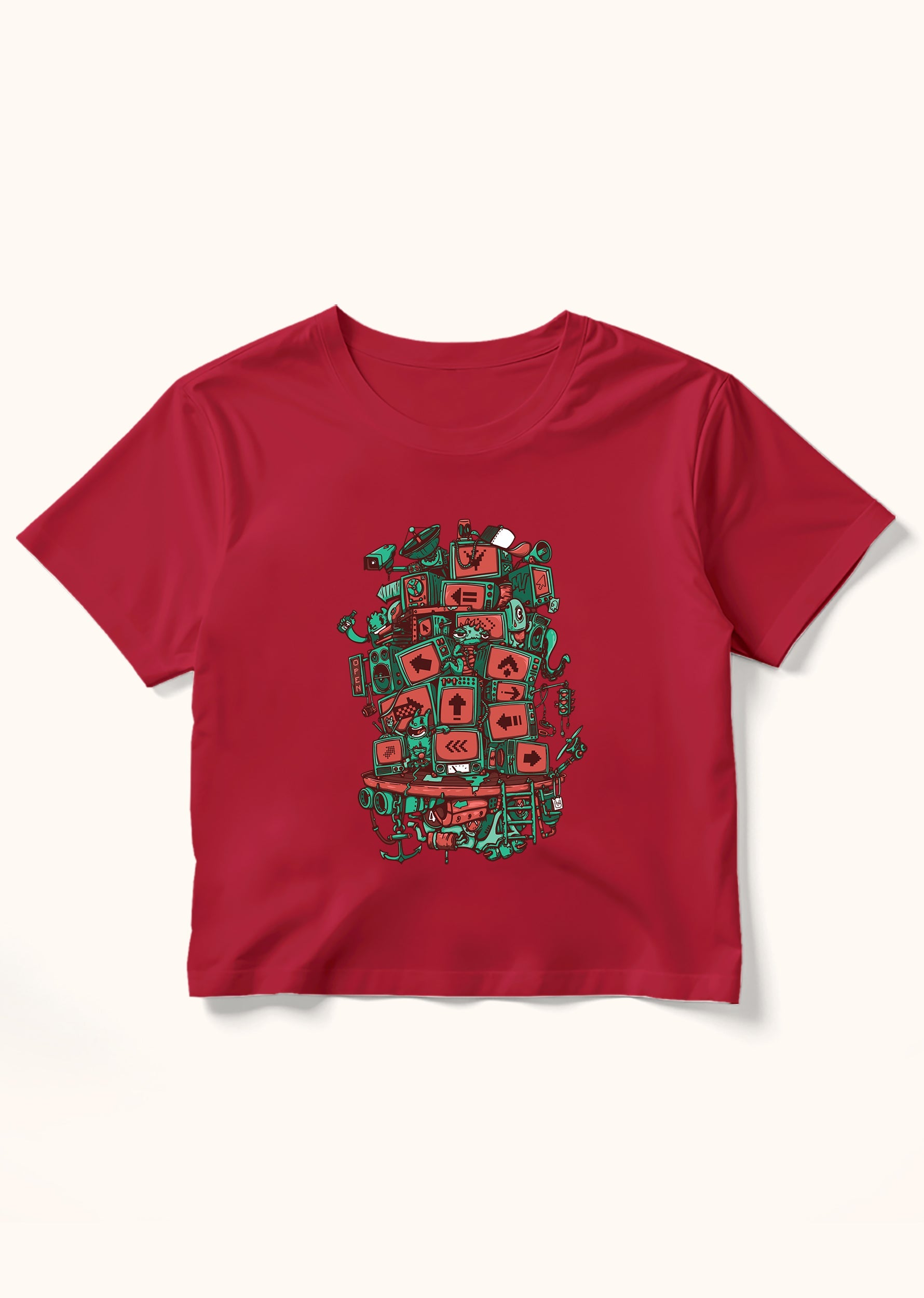 Screen Tower, Crop Tişört