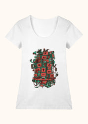 Screen Tower, Geniş Yaka Tişört