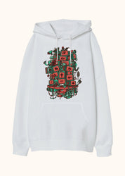 Screen Tower, Oversize Unisex Kapüşonlu Sweatshirt