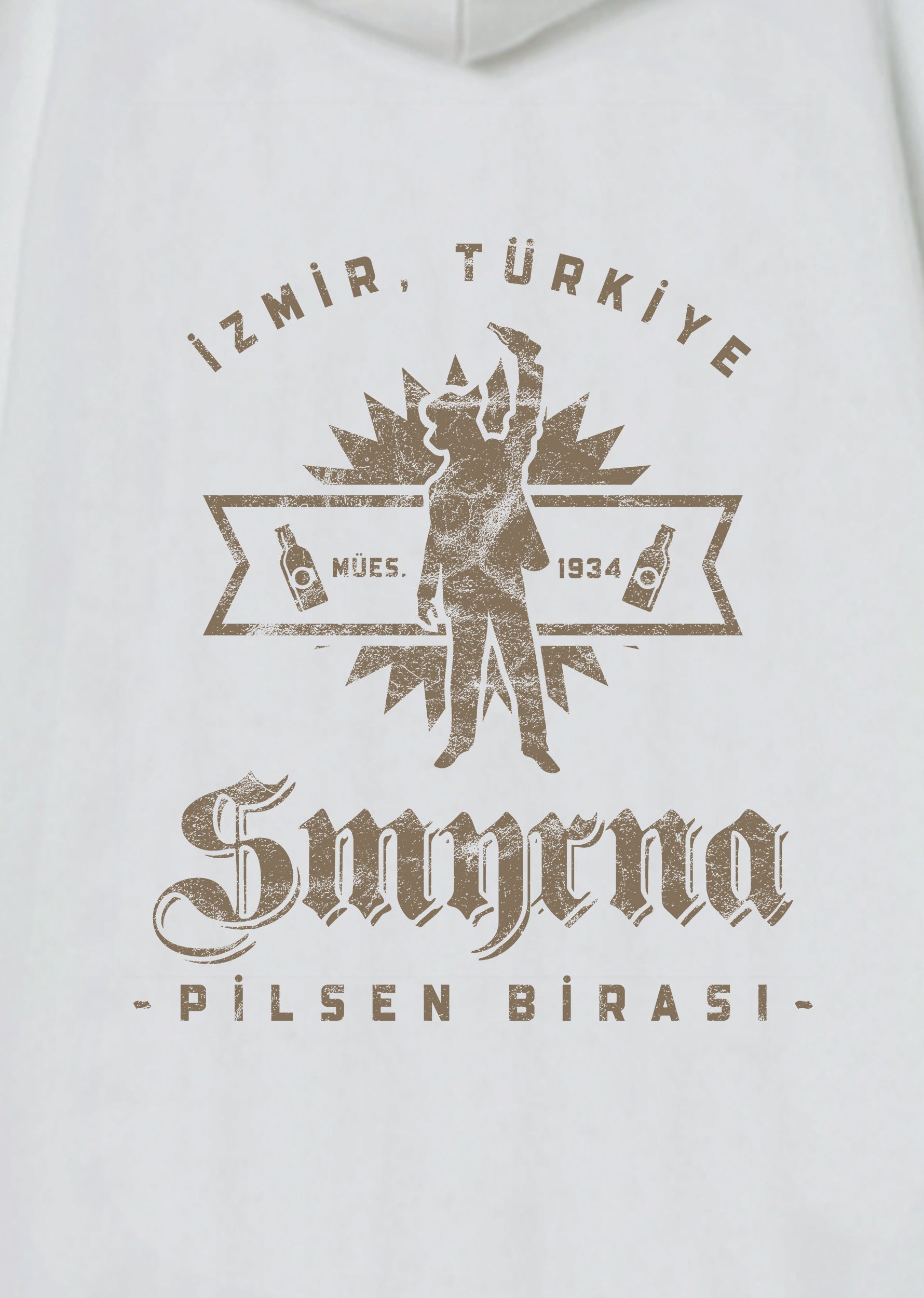 Smyrna Birası, Oversize Unisex Kapüşonlu Sweatshirt