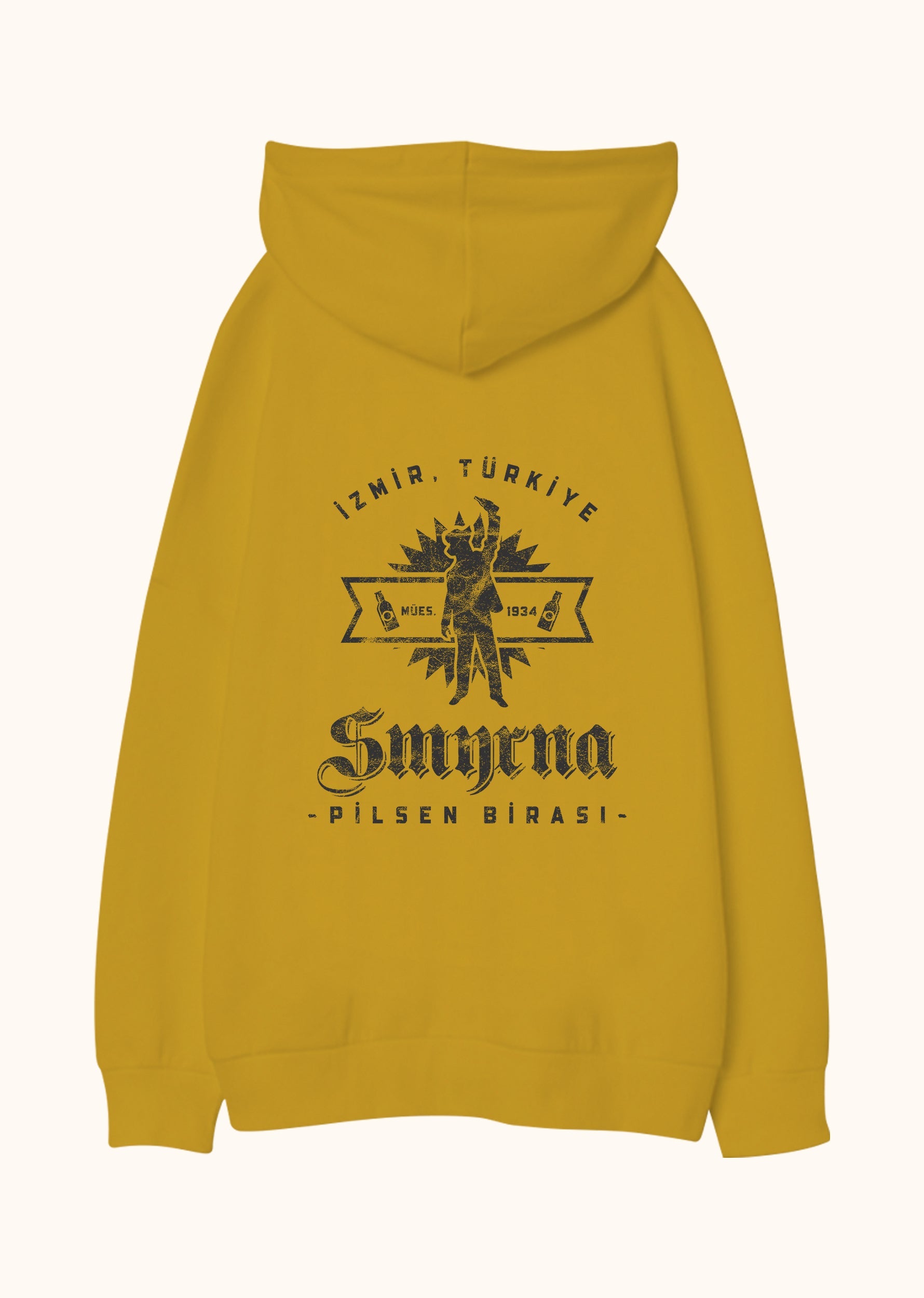 Smyrna Birası, Oversize Unisex Kapüşonlu Sweatshirt