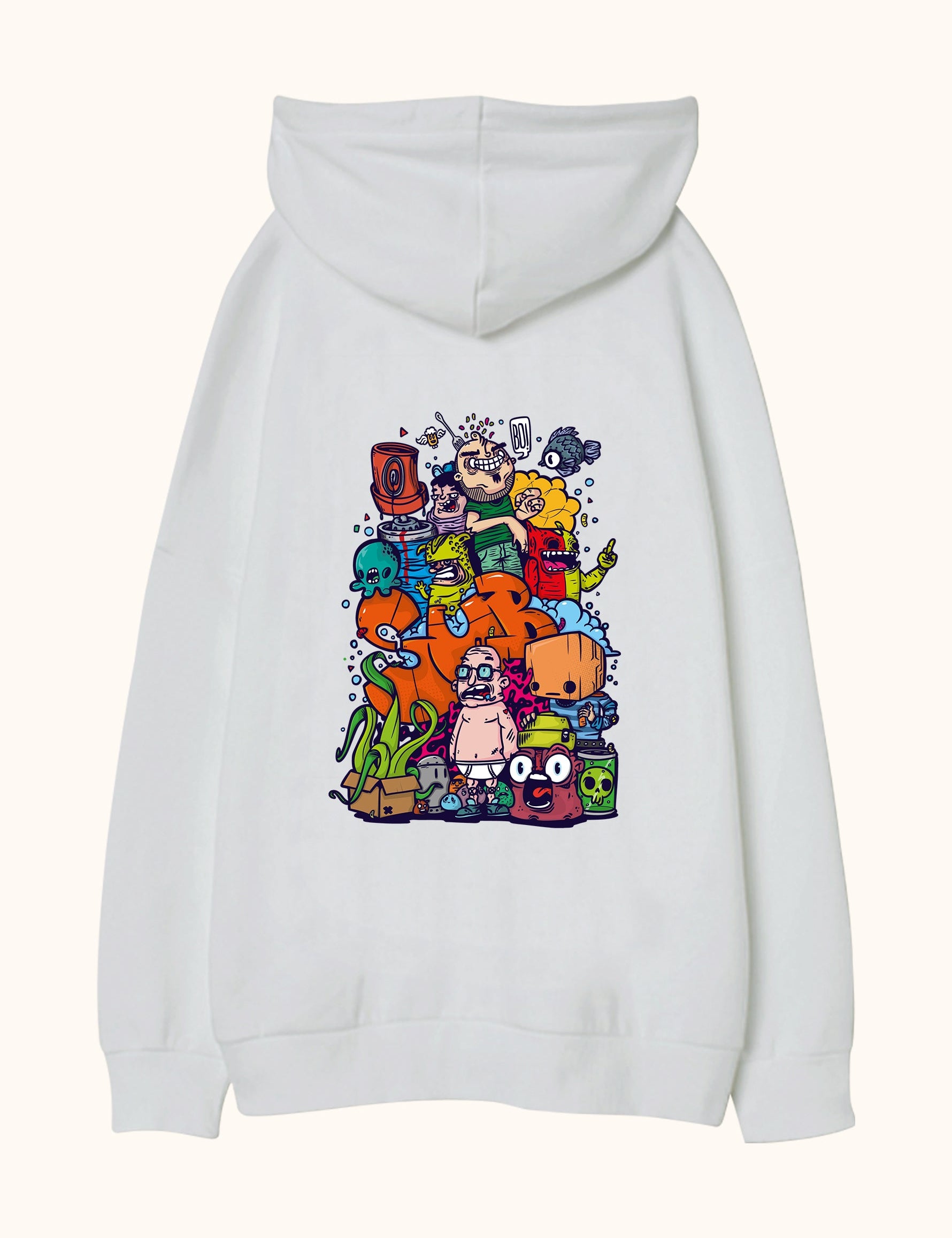 Underwater Chaos, Oversize Unisex Kapüşonlu Sweatshirt