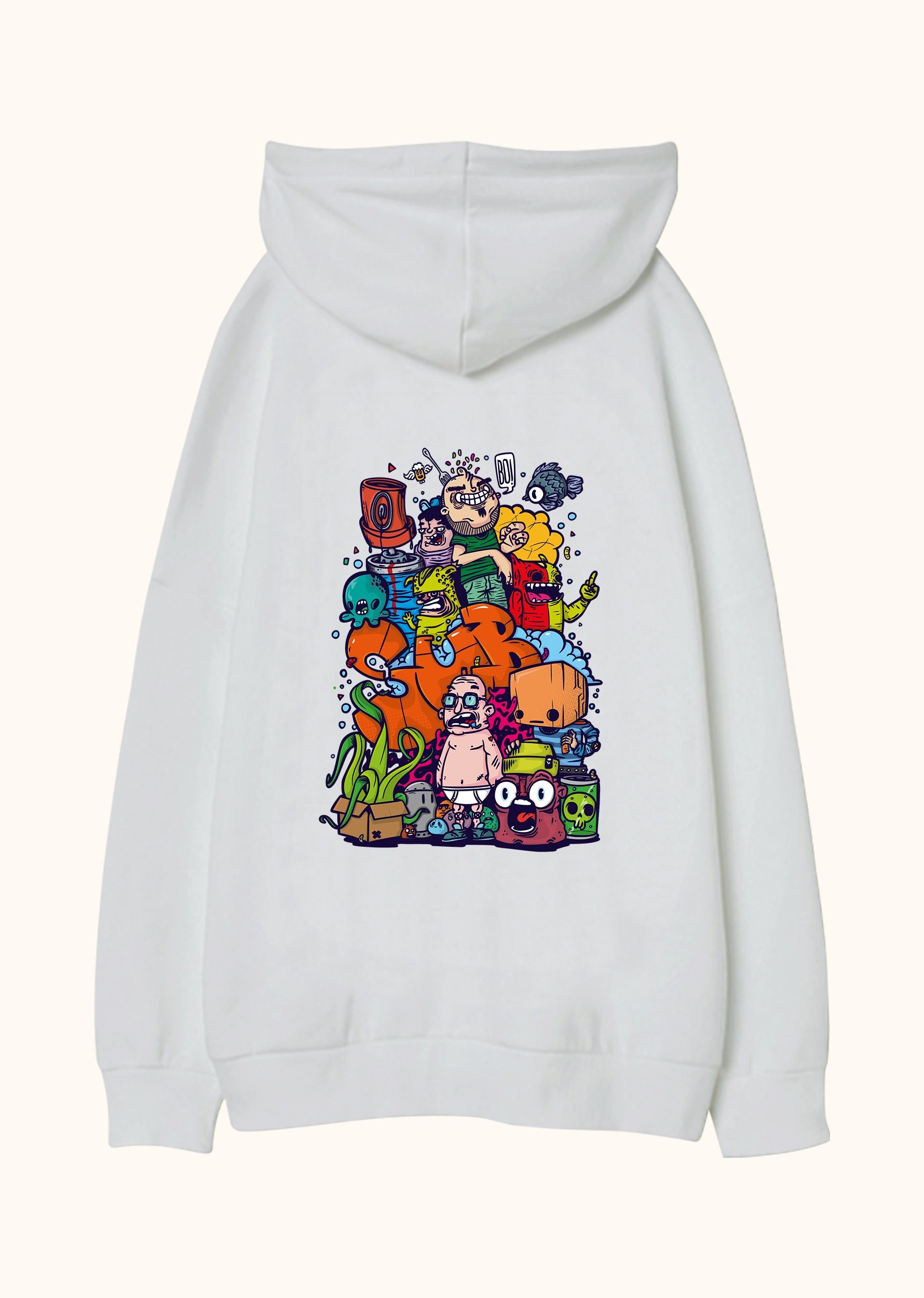 Underwater Chaos, Oversize Unisex Kapüşonlu Sweatshirt