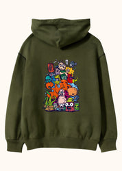 Underwater Chaos, Oversize Unisex Kapüşonlu Sweatshirt