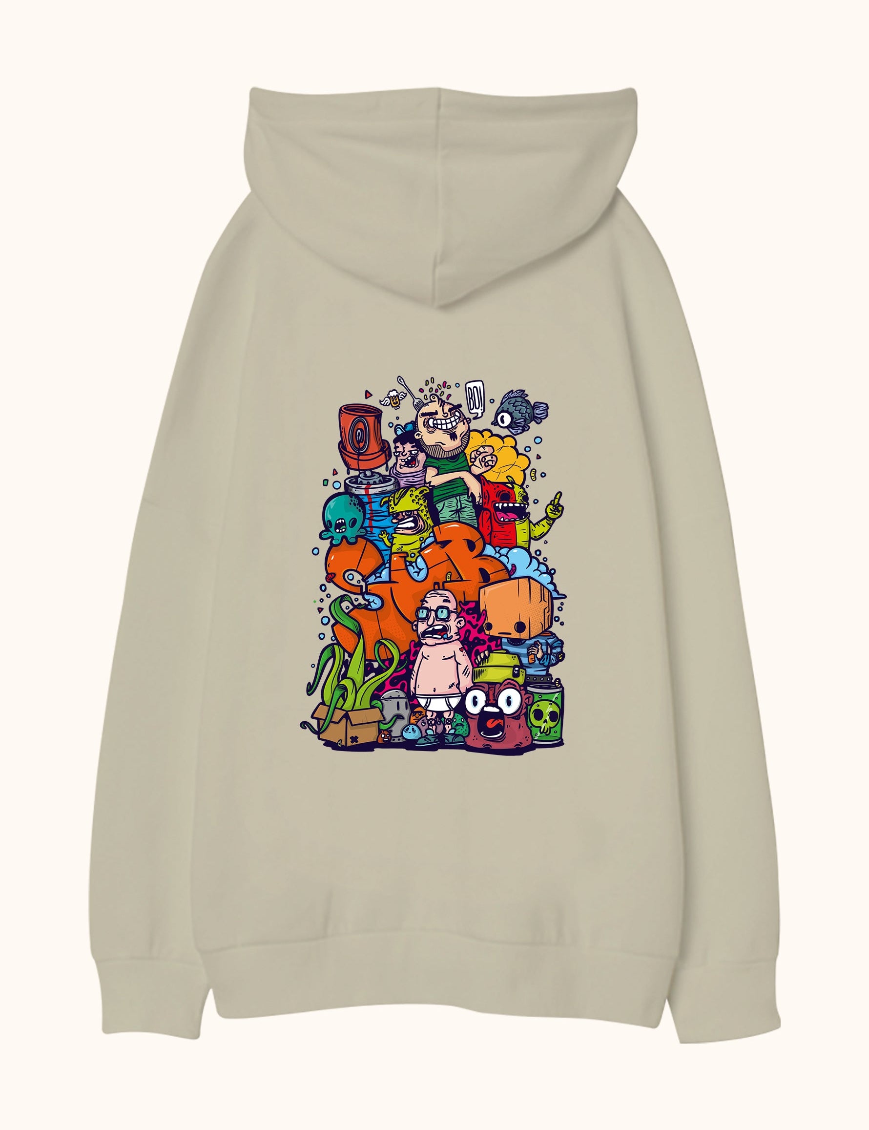 Underwater Chaos, Oversize Unisex Kapüşonlu Sweatshirt