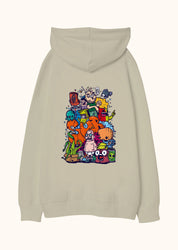 Underwater Chaos, Oversize Unisex Kapüşonlu Sweatshirt