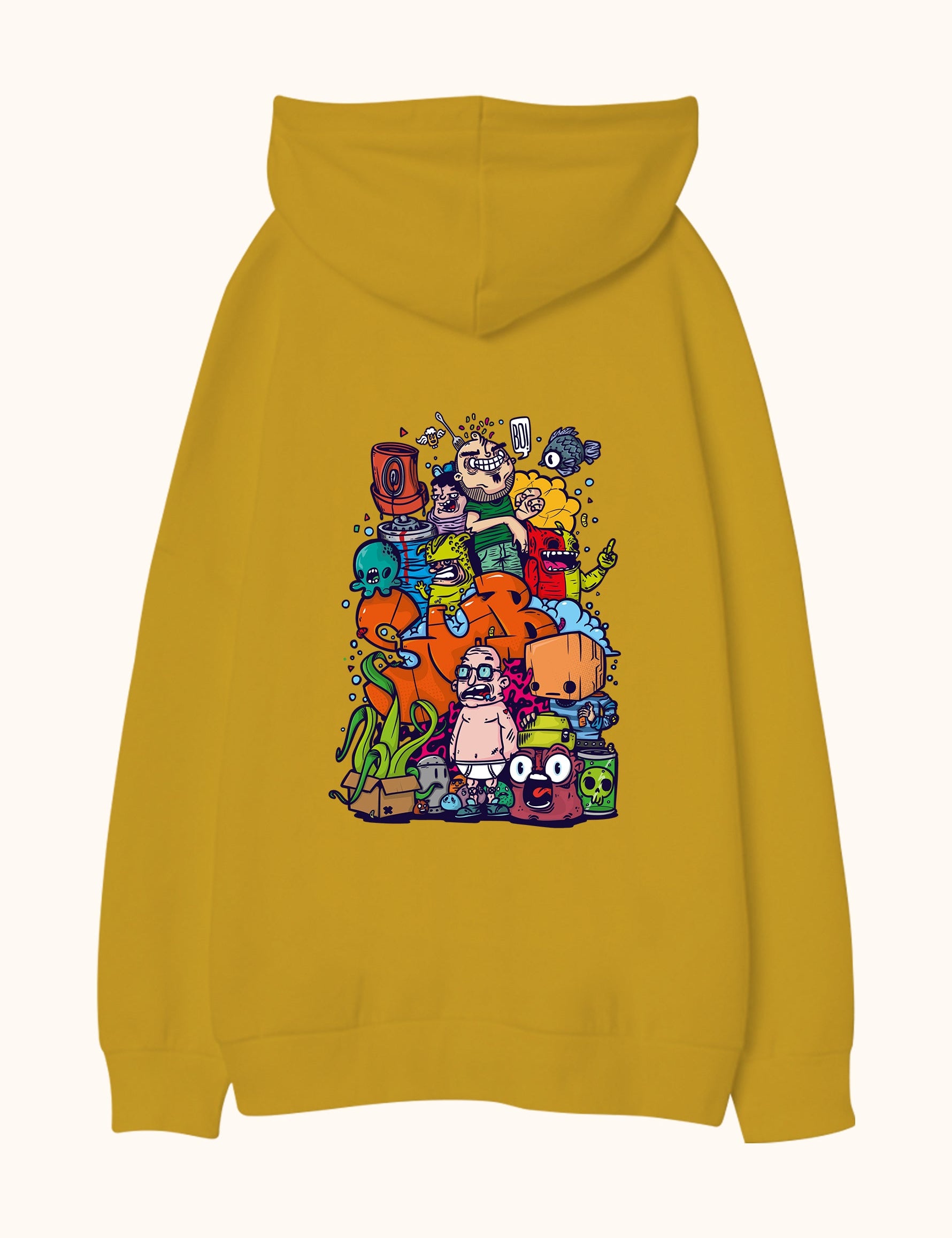 Underwater Chaos, Oversize Unisex Kapüşonlu Sweatshirt