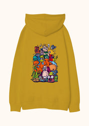 Underwater Chaos, Oversize Unisex Kapüşonlu Sweatshirt