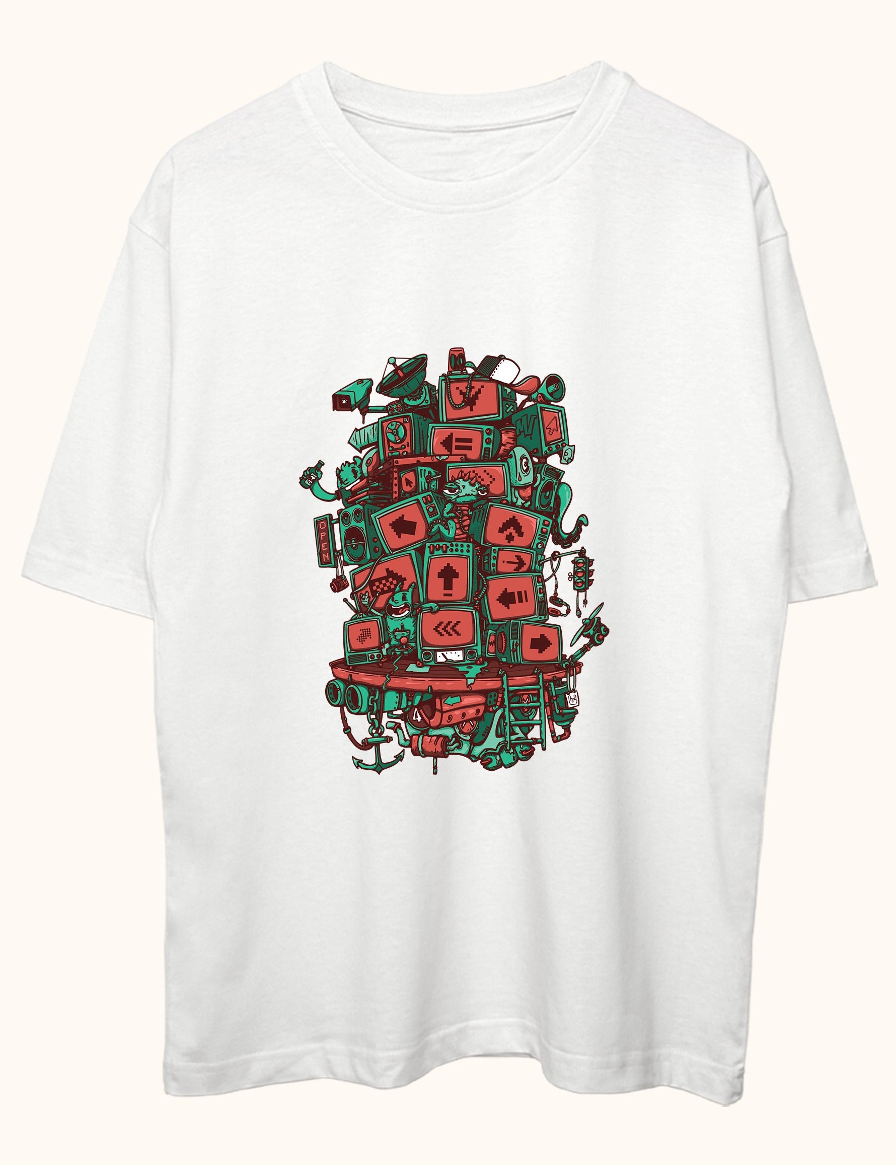 Screen Tower, Oversize Tişört