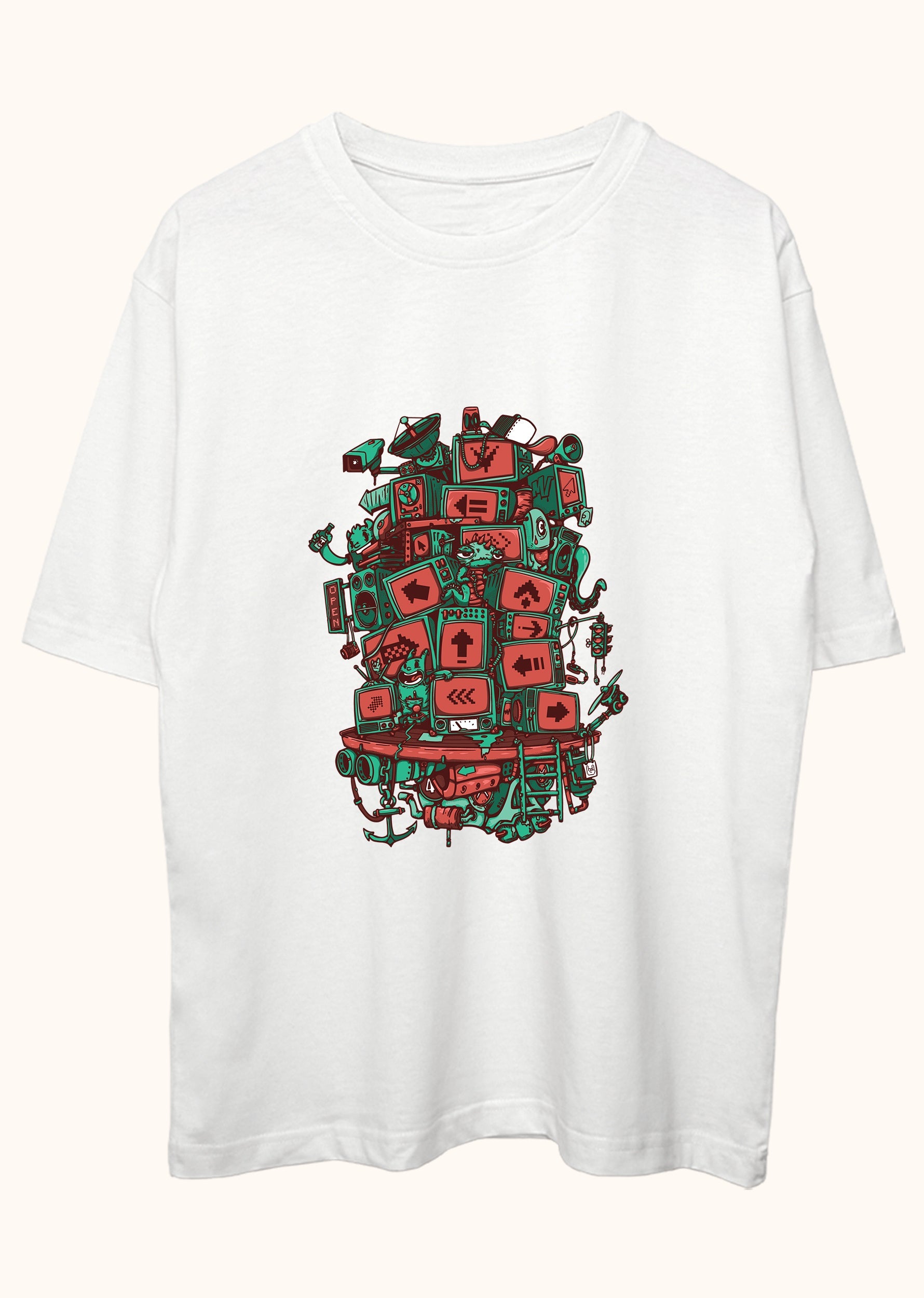 Screen Tower, Oversize Tişört