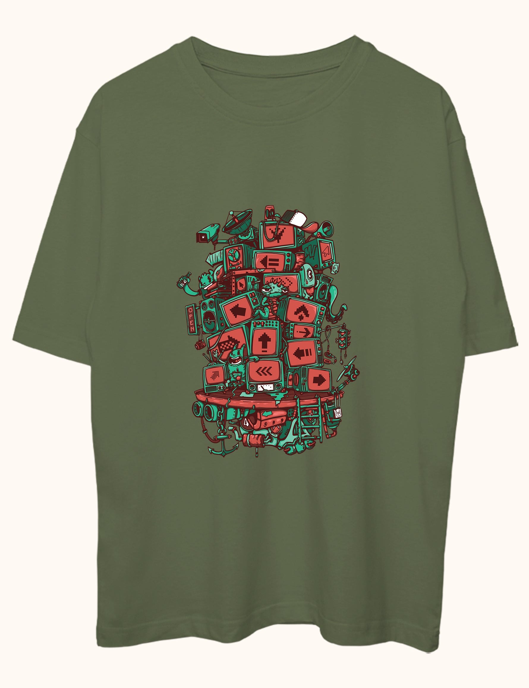 Screen Tower, Oversize Tişört