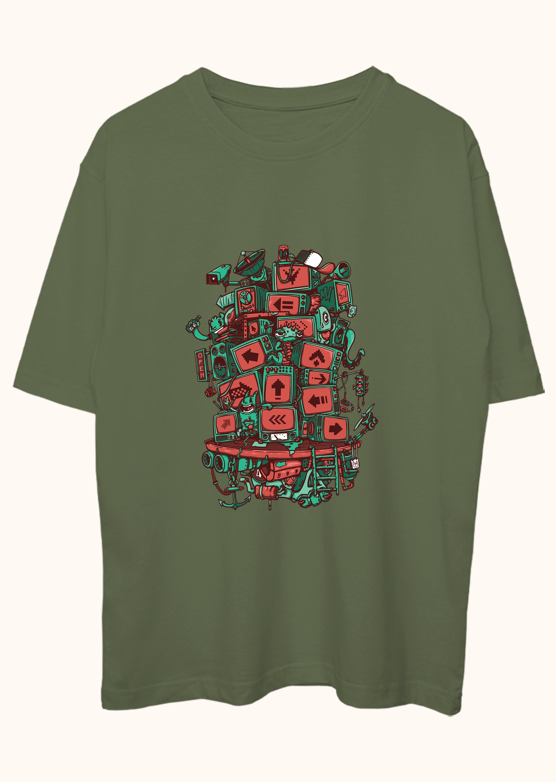 Screen Tower, Oversize Tişört