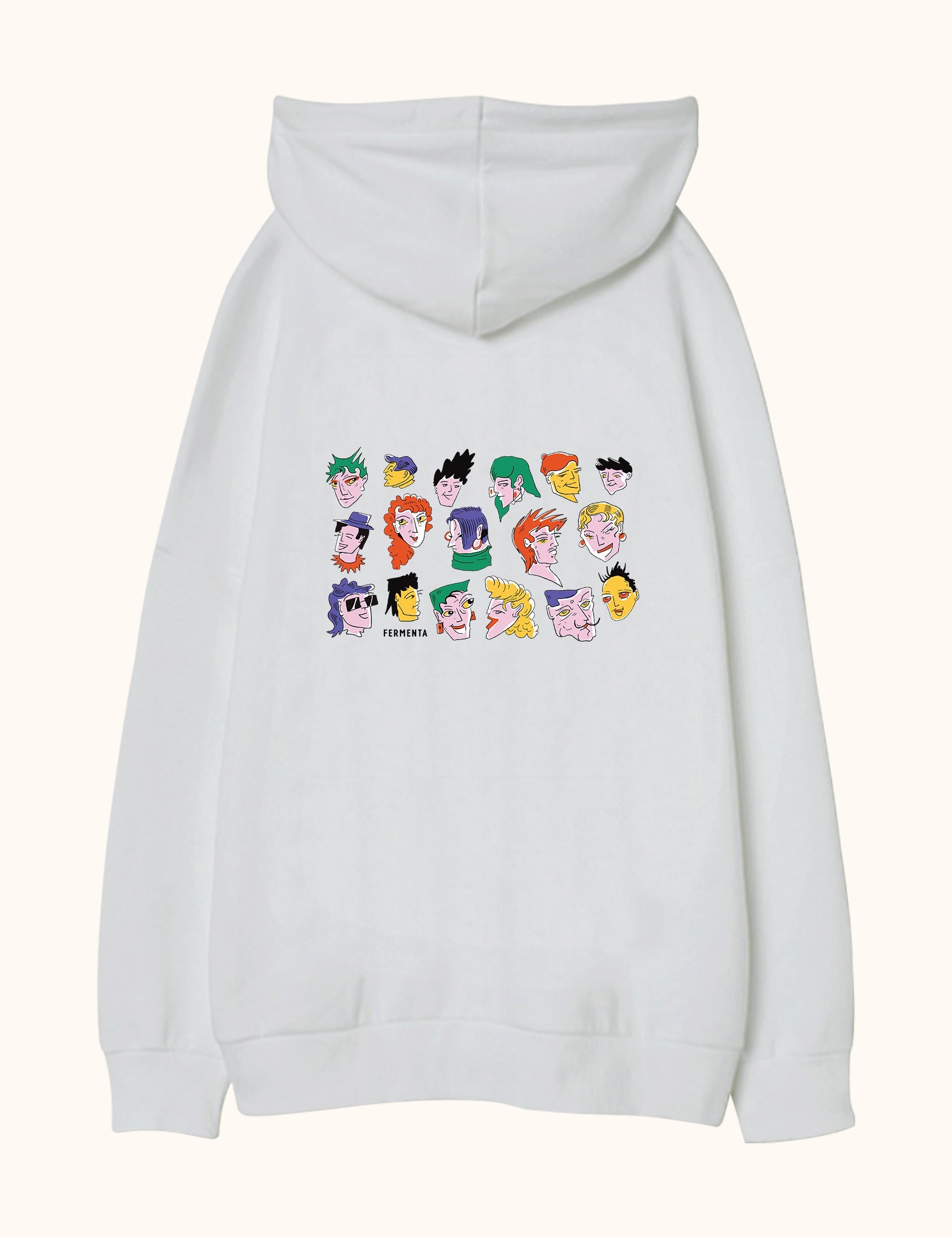 Faces of Giggle, Oversize Unisex Kapüşonlu Sweatshirt