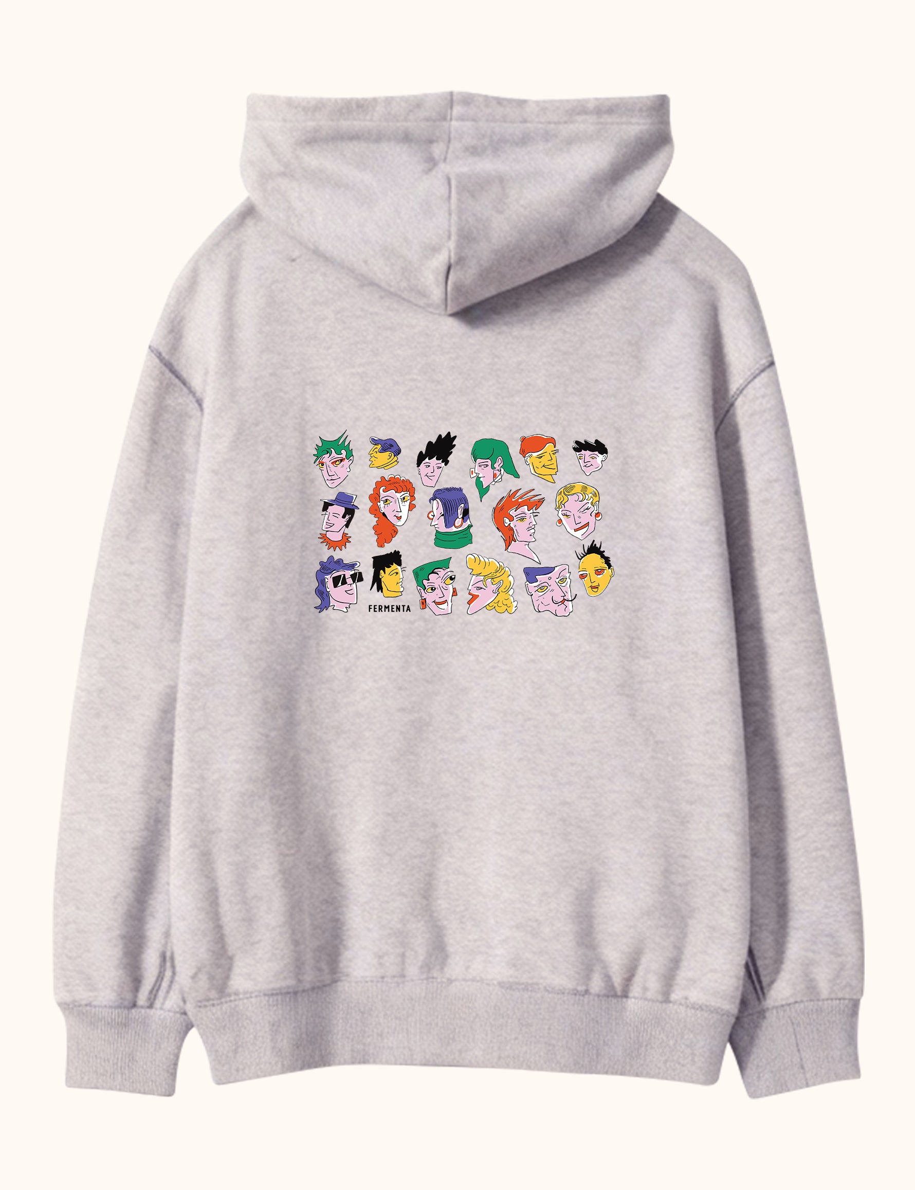 Faces of Giggle, Oversize Unisex Kapüşonlu Sweatshirt