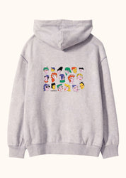 Faces of Giggle, Oversize Unisex Kapüşonlu Sweatshirt