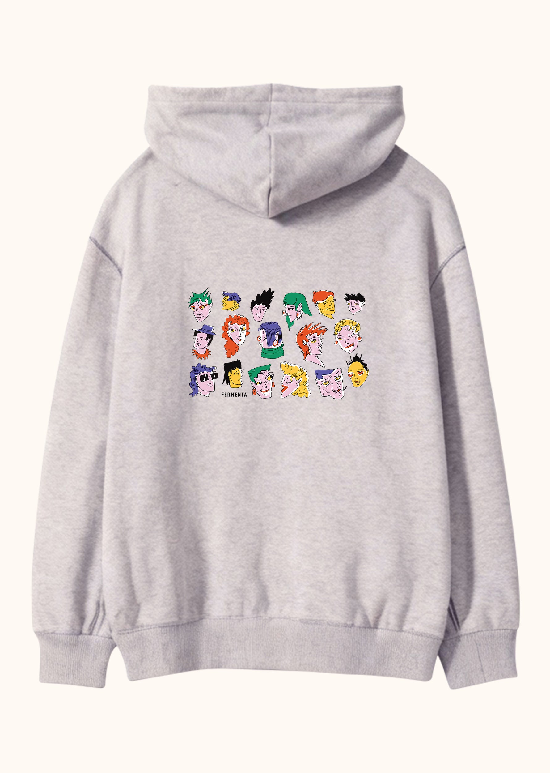 Faces of Giggle, Oversize Unisex Kapüşonlu Sweatshirt