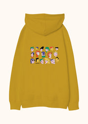 Faces of Giggle, Oversize Unisex Kapüşonlu Sweatshirt