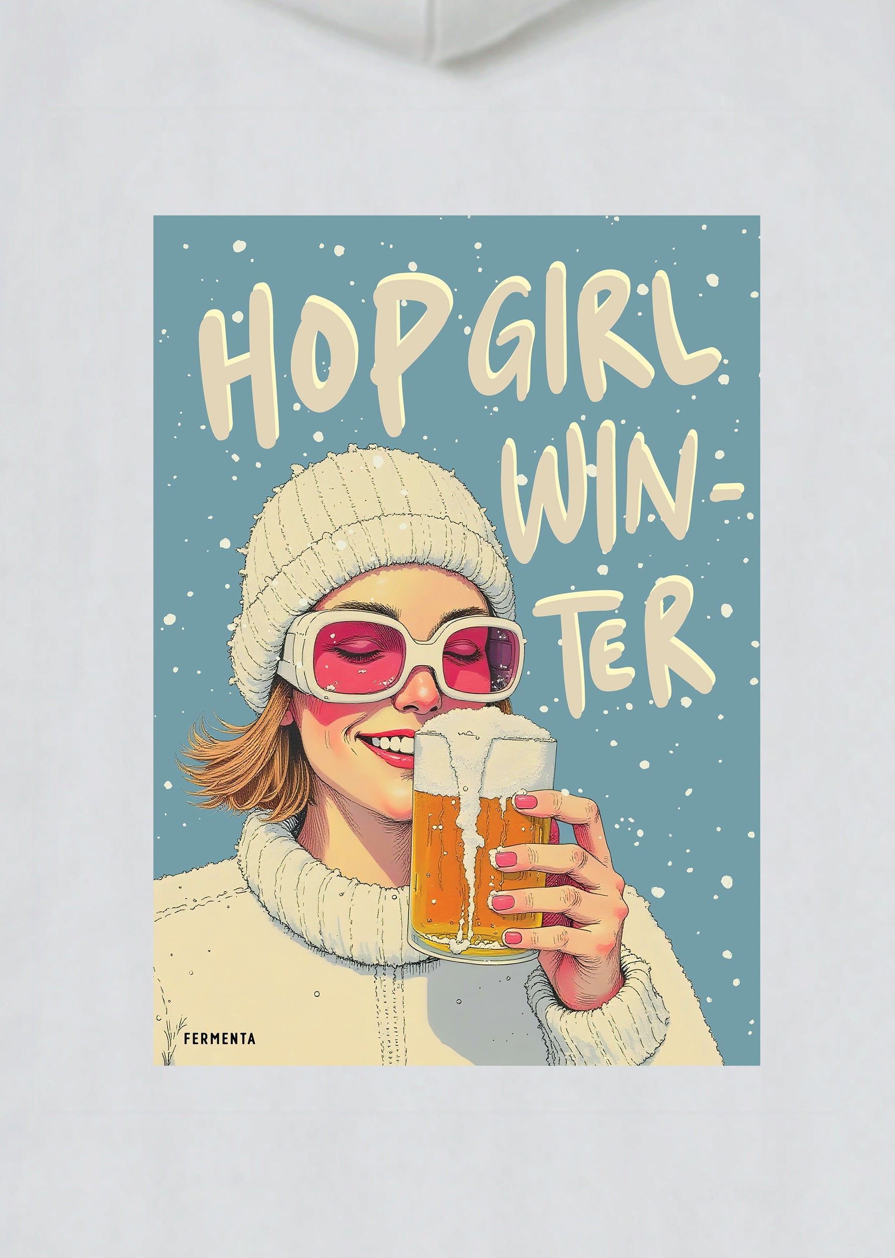 Hop Girl Winter, Oversize Unisex Kapüşonlu Sweatshirt