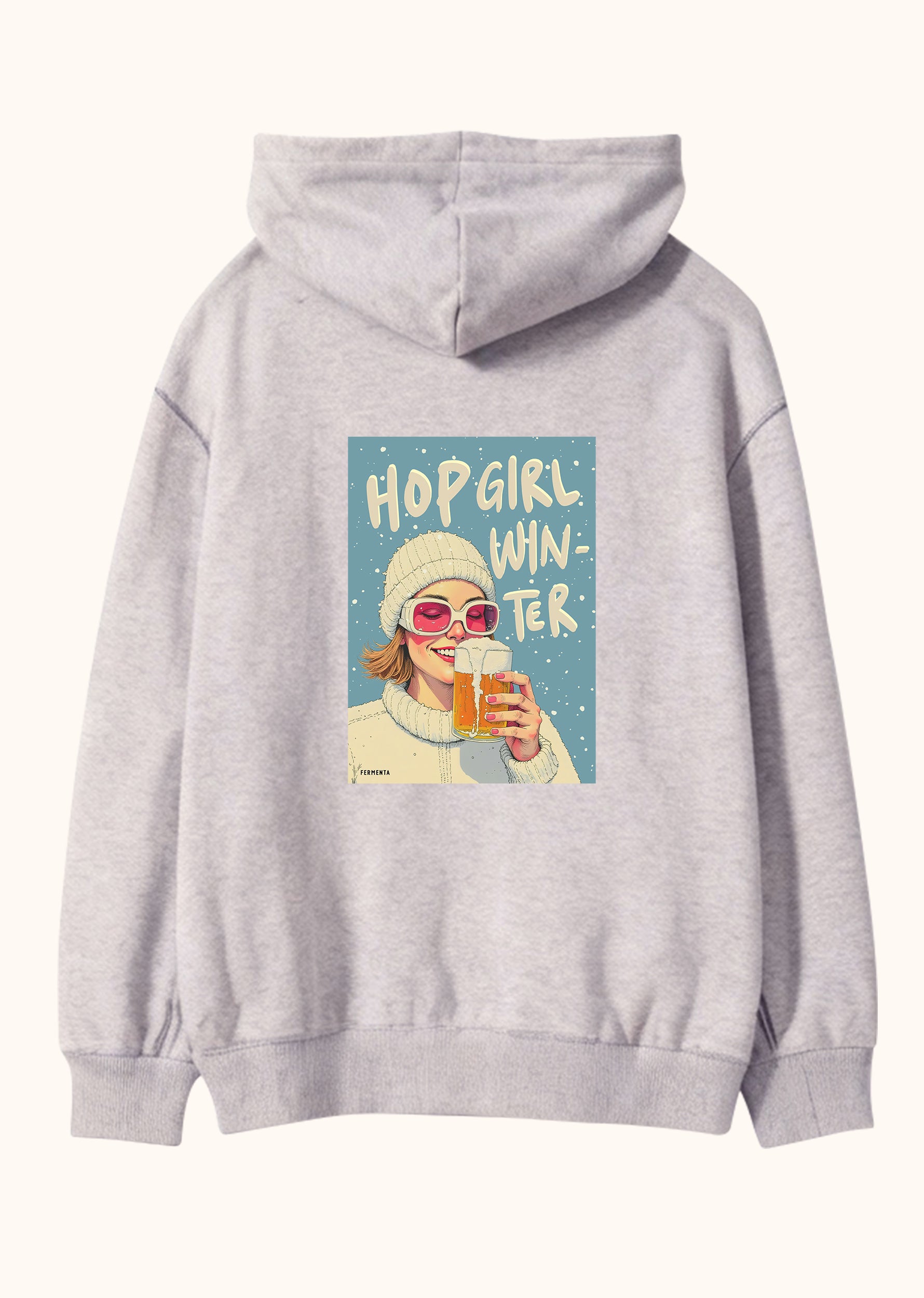 Hop Girl Winter, Oversize Unisex Kapüşonlu Sweatshirt