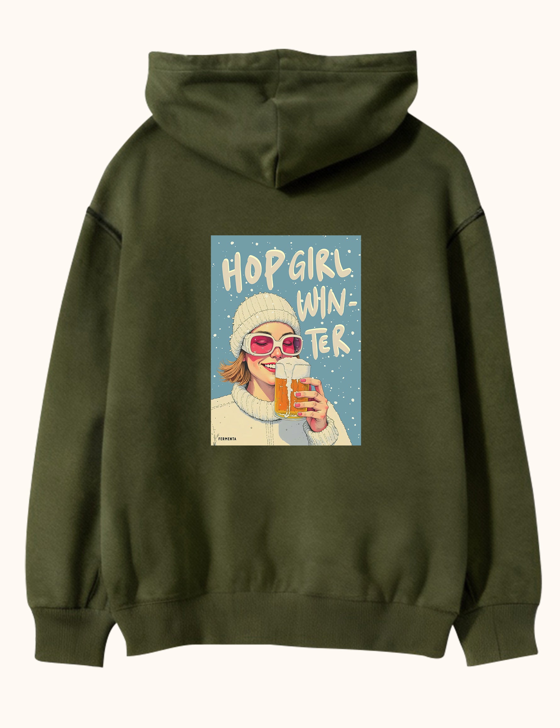 Hop Girl Winter, Oversize Unisex Kapüşonlu Sweatshirt