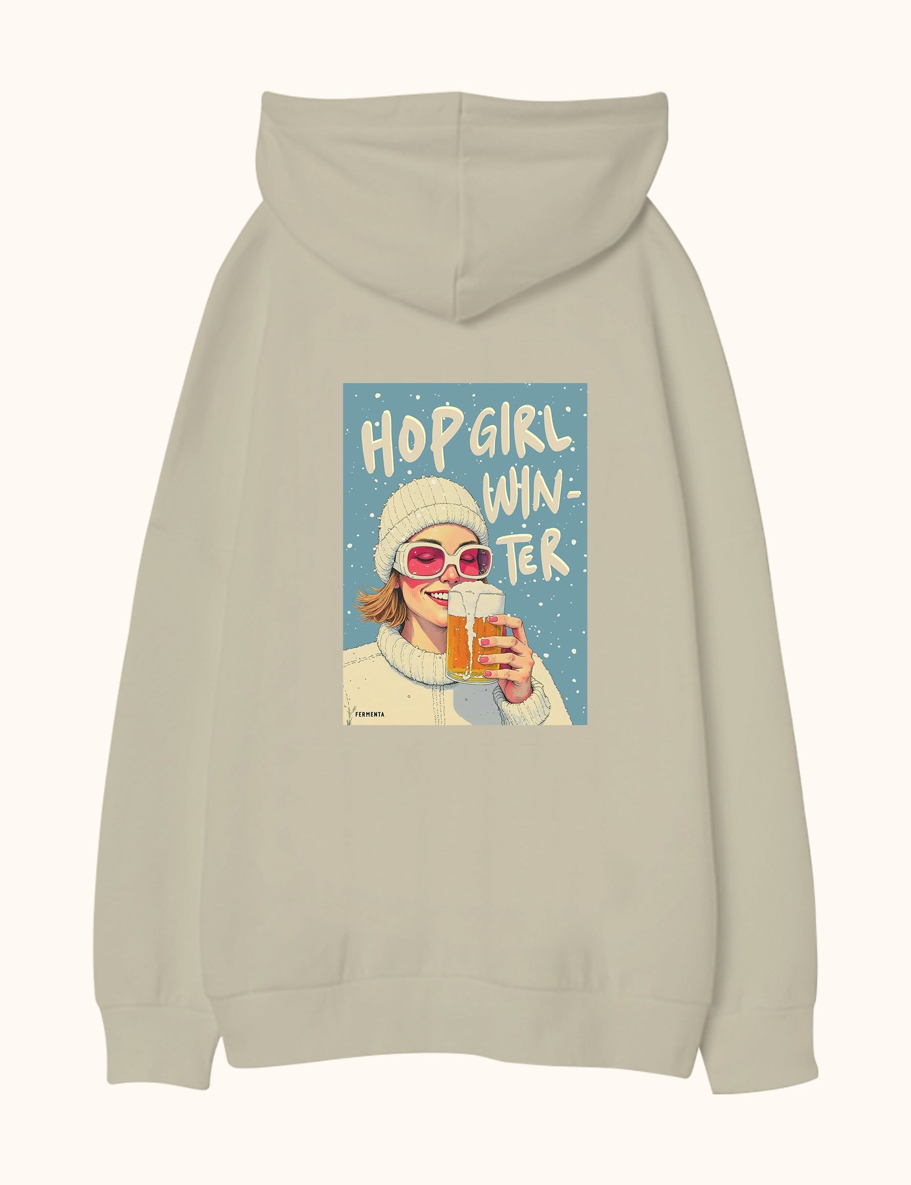 Hop Girl Winter, Oversize Unisex Kapüşonlu Sweatshirt