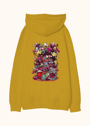 Illustrated Deliriums, Oversize Unisex Kapüşonlu Sweatshirt