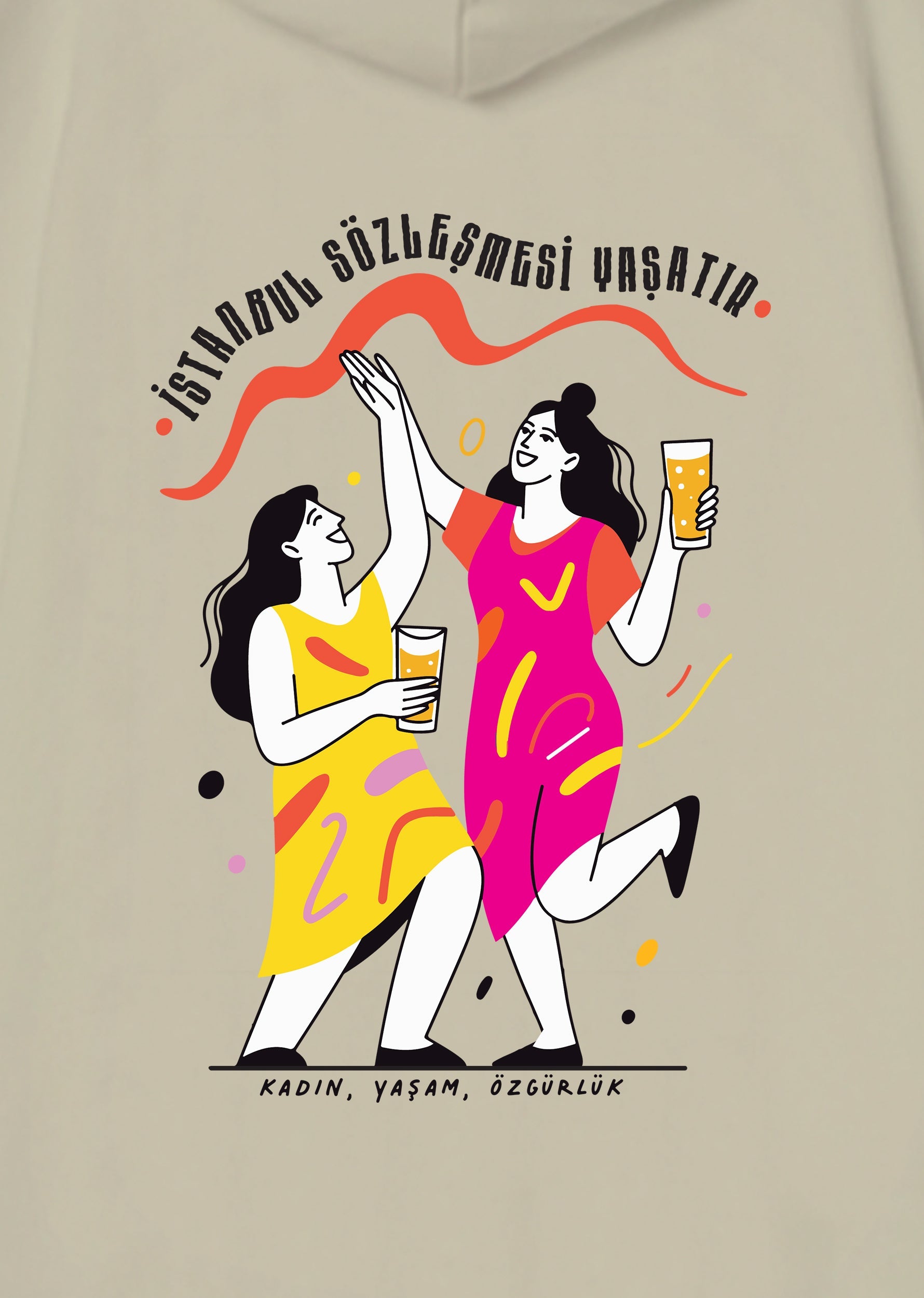 İstanbul Sözleşmesi Yaşatır II, Oversize Unisex Kapüşonlu Sweatshirt