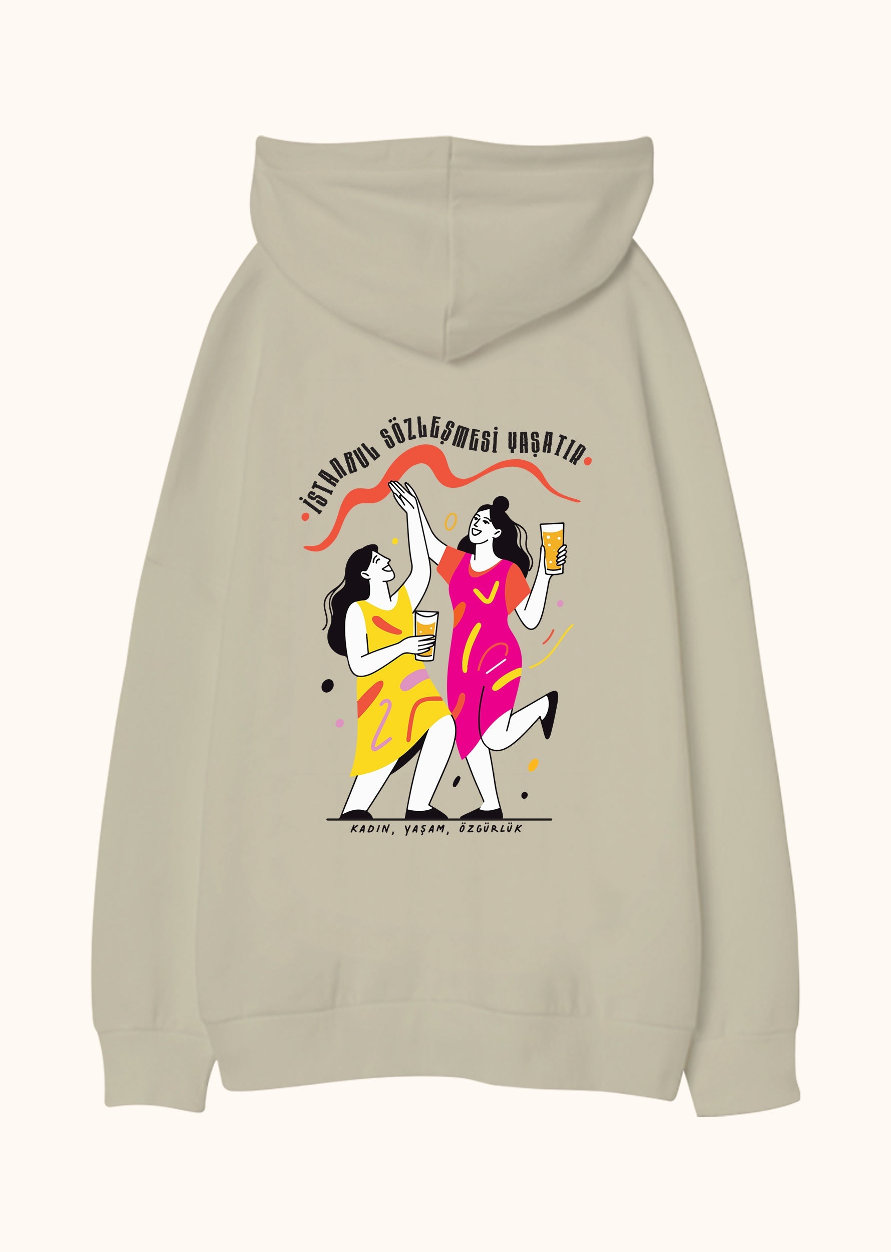 İstanbul Sözleşmesi Yaşatır II, Oversize Unisex Kapüşonlu Sweatshirt