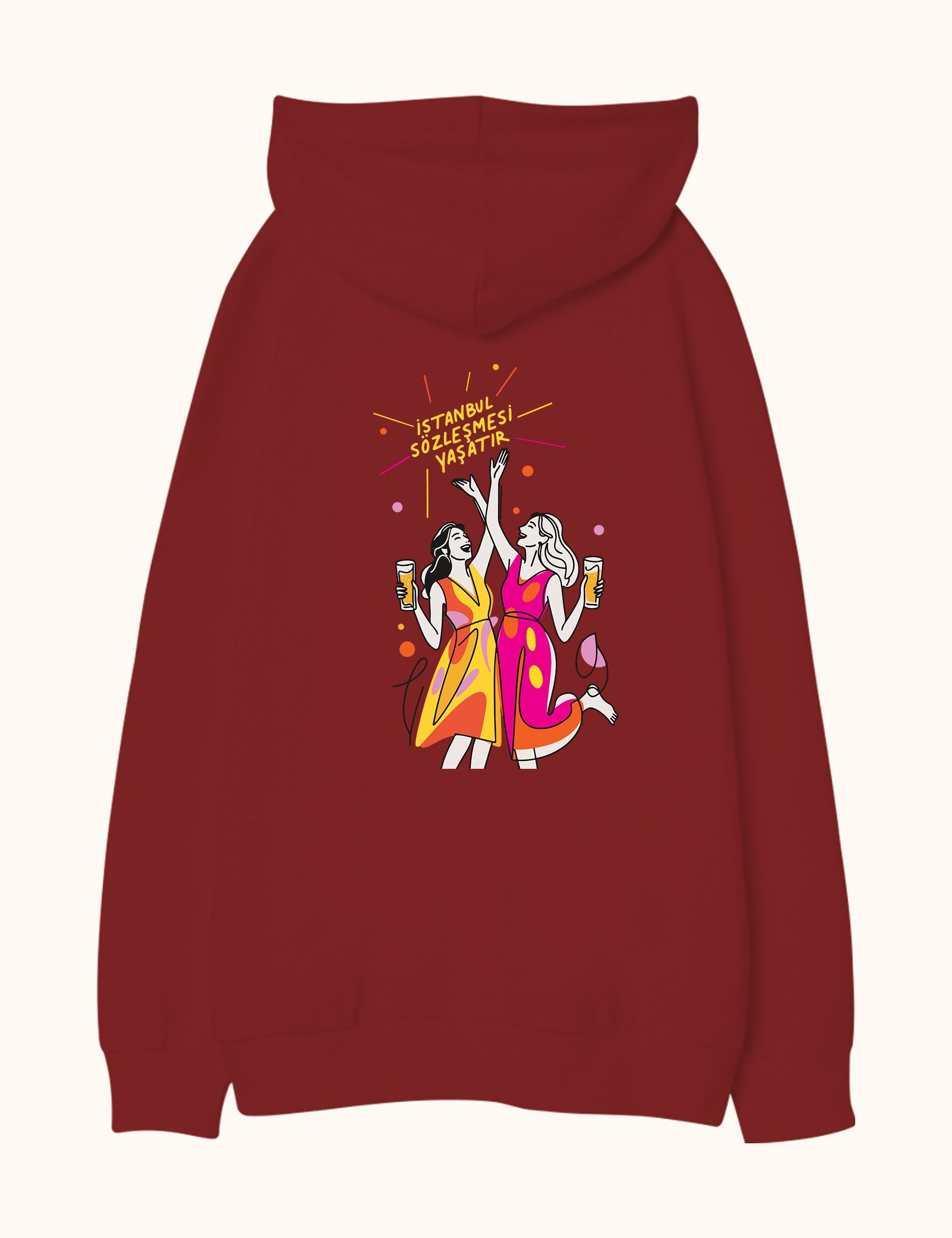 İstanbul Sözleşmesi Yaşatır, Oversize Unisex Kapüşonlu Sweatshirt