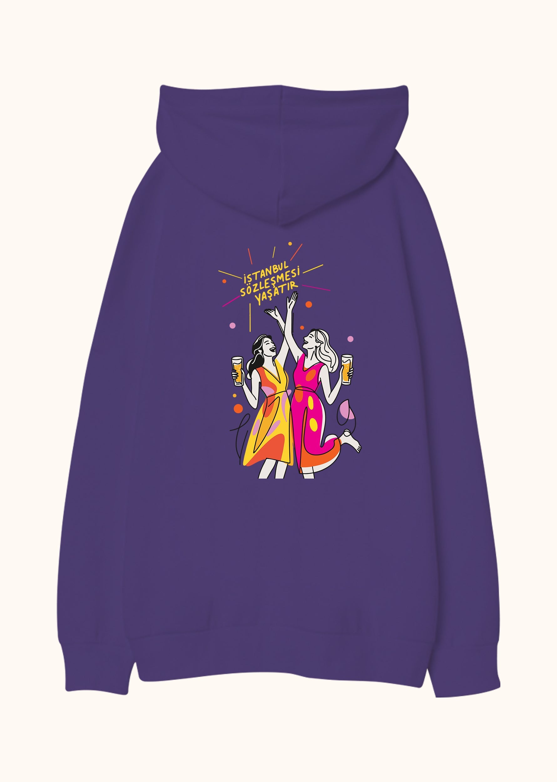 İstanbul Sözleşmesi Yaşatır, Oversize Unisex Kapüşonlu Sweatshirt